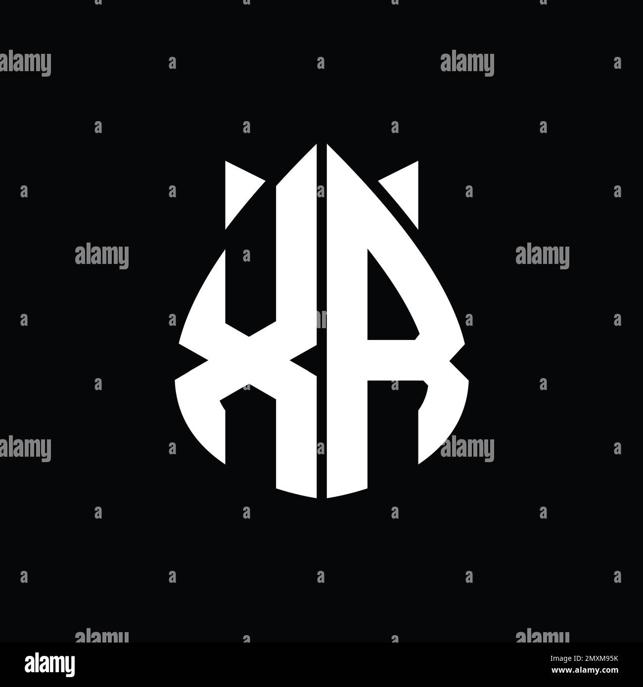 XR Logo monogram drops crown abstract shape vector images design ...