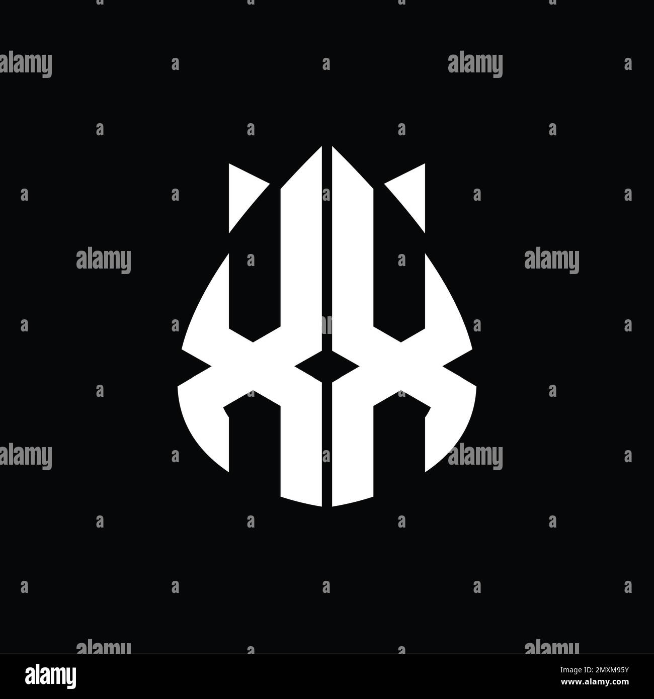 XX Logo monogram drops crown abstract shape vector images design ...