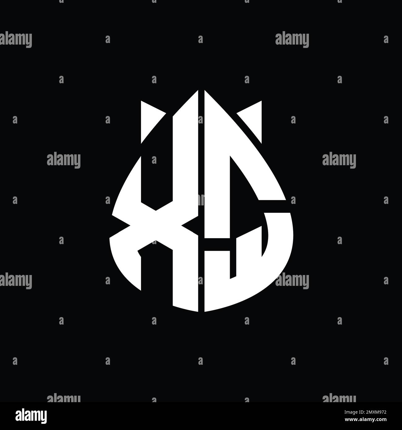 XQ Logo monogram drops crown abstract shape vector images design ...