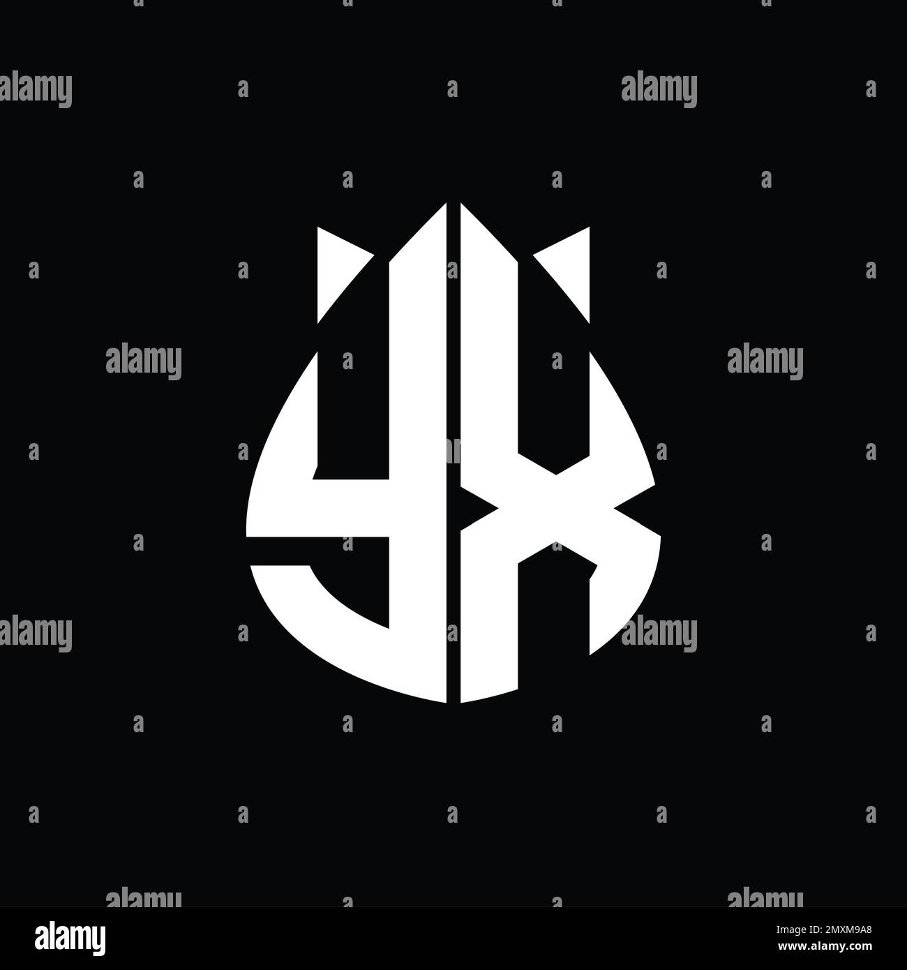 YX Logo monogram drops crown abstract shape vector images design ...