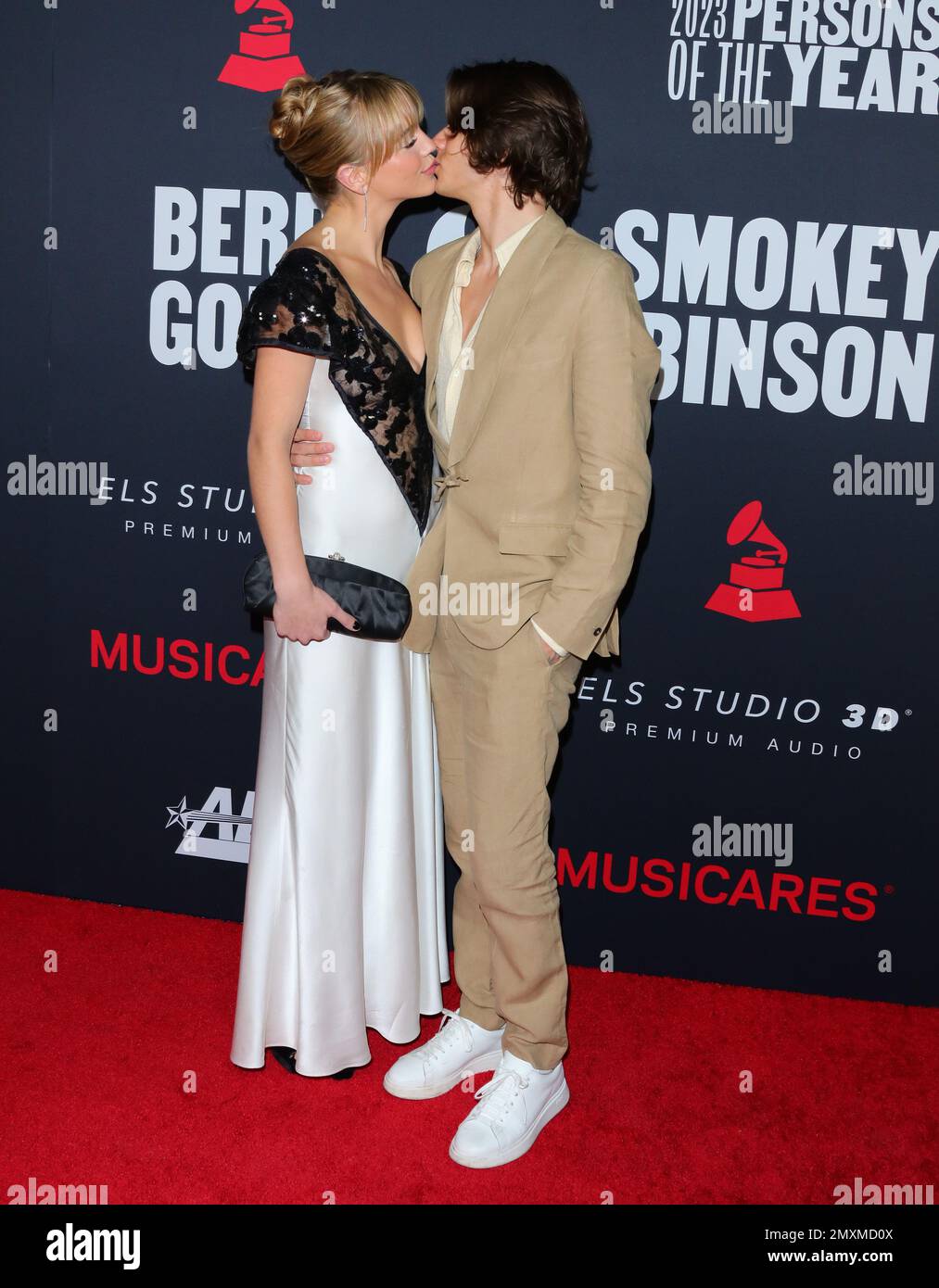 Los Angeles, USA. 03rd Feb, 2023. Emma Brooks McCalliter, Zack Lugo arrives at The Musicares Persons Of The Year Gala held at The Convention Center in Los Angeles, CA on Friday, February 3, 2023. (Photo By Juan Pablo Rico/Sipa USA) Credit: Sipa USA/Alamy Live News Stock Photo