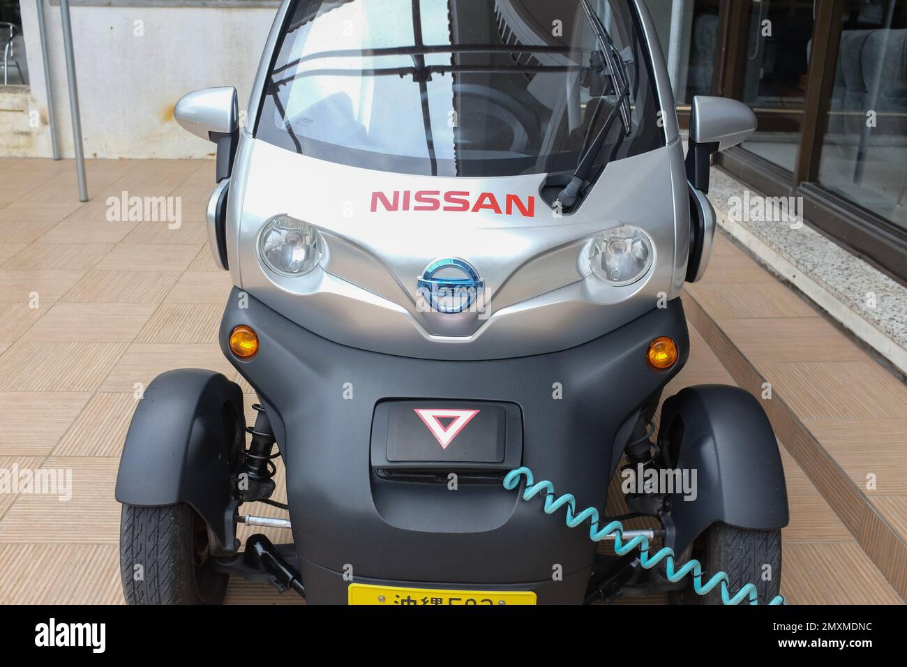 A tiny two-seat electric car made by Nissan Stock Photo - Alamy