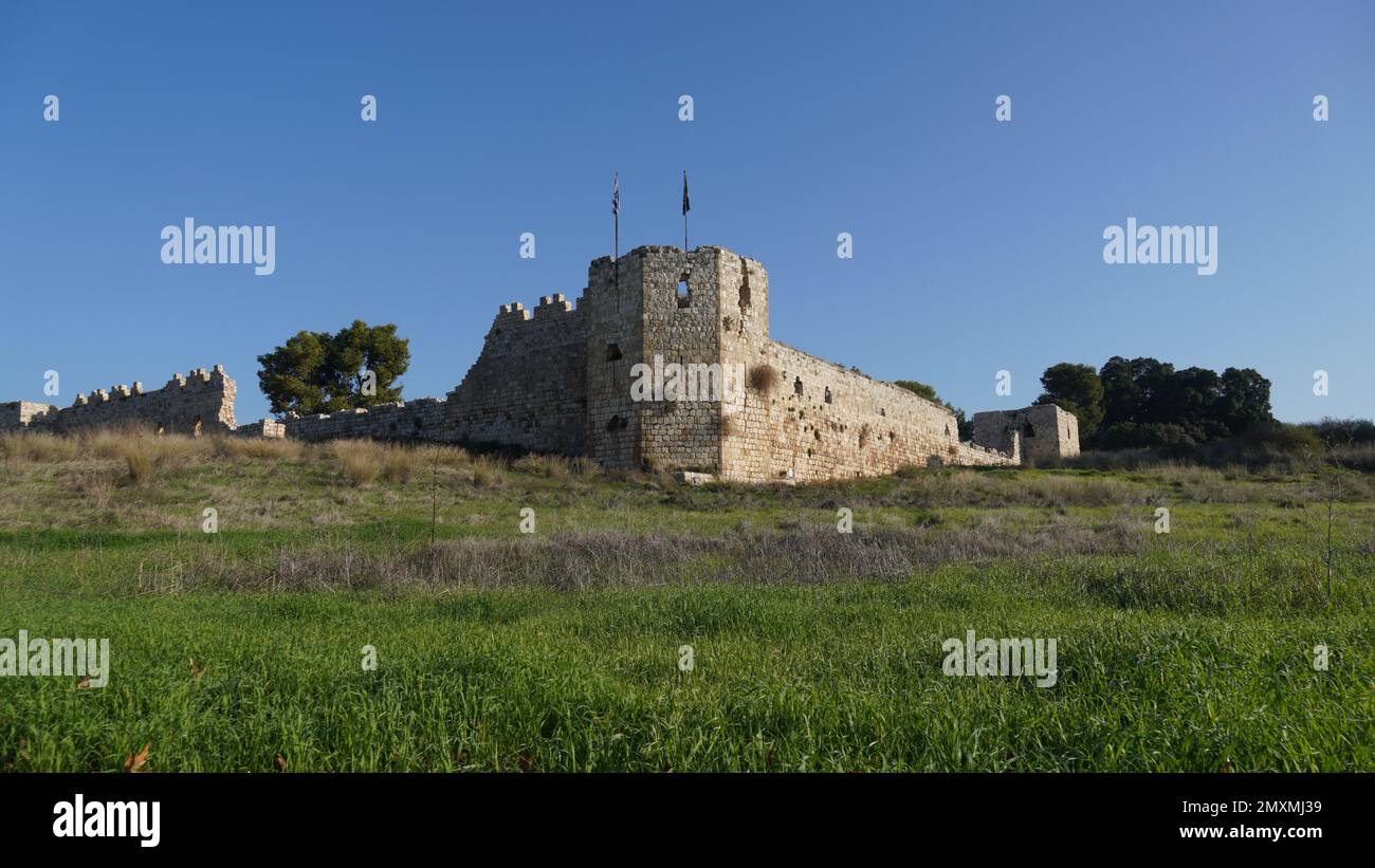 Binar Bashi Ottoman fortress in Antipatris(Tel-Afek), Israel Stock Photo
