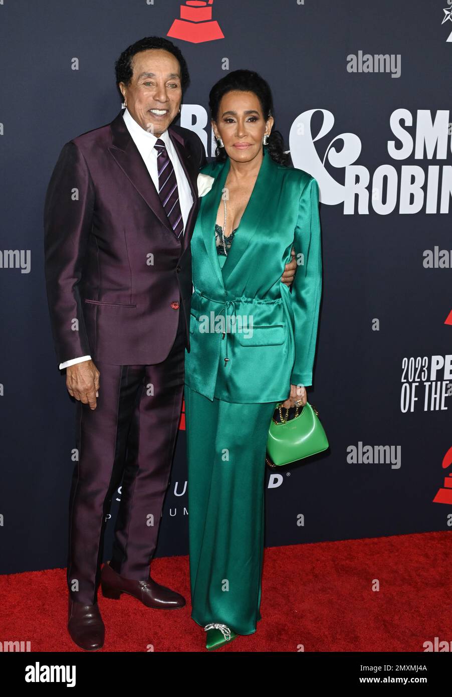 Los Angeles, USA. 03rd Feb, 2023. Smokey Robinson & Frances Glandney at the MusiCares 2023