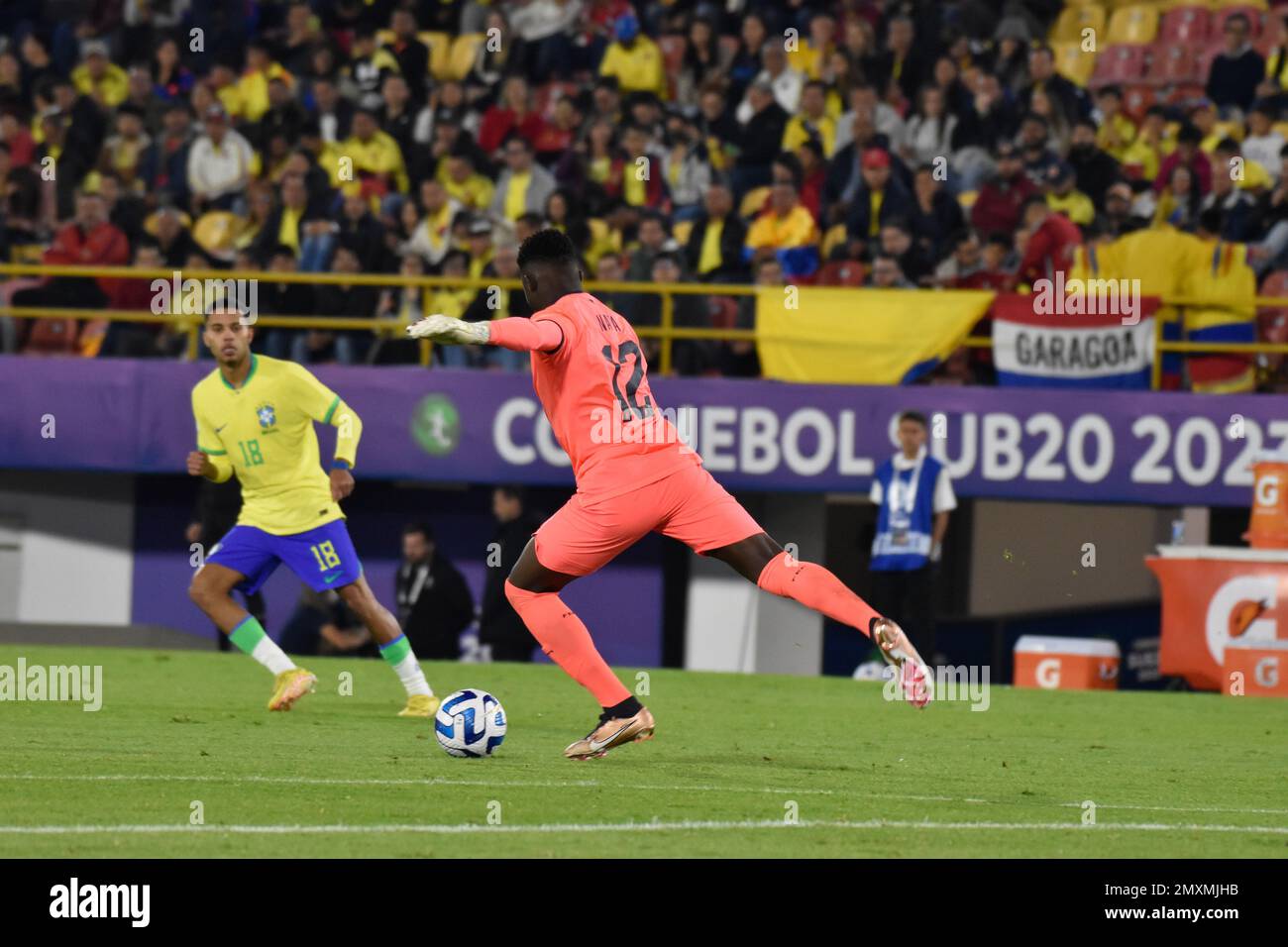 Ecuador's Gilmar Napa during the CONMEBOL South American Tournament match between  Brazil and Ecuador , in Bogota, Colombia on January 31, 2023. Photo by: Cristian Bayona/Long Visual Press Stock Photo