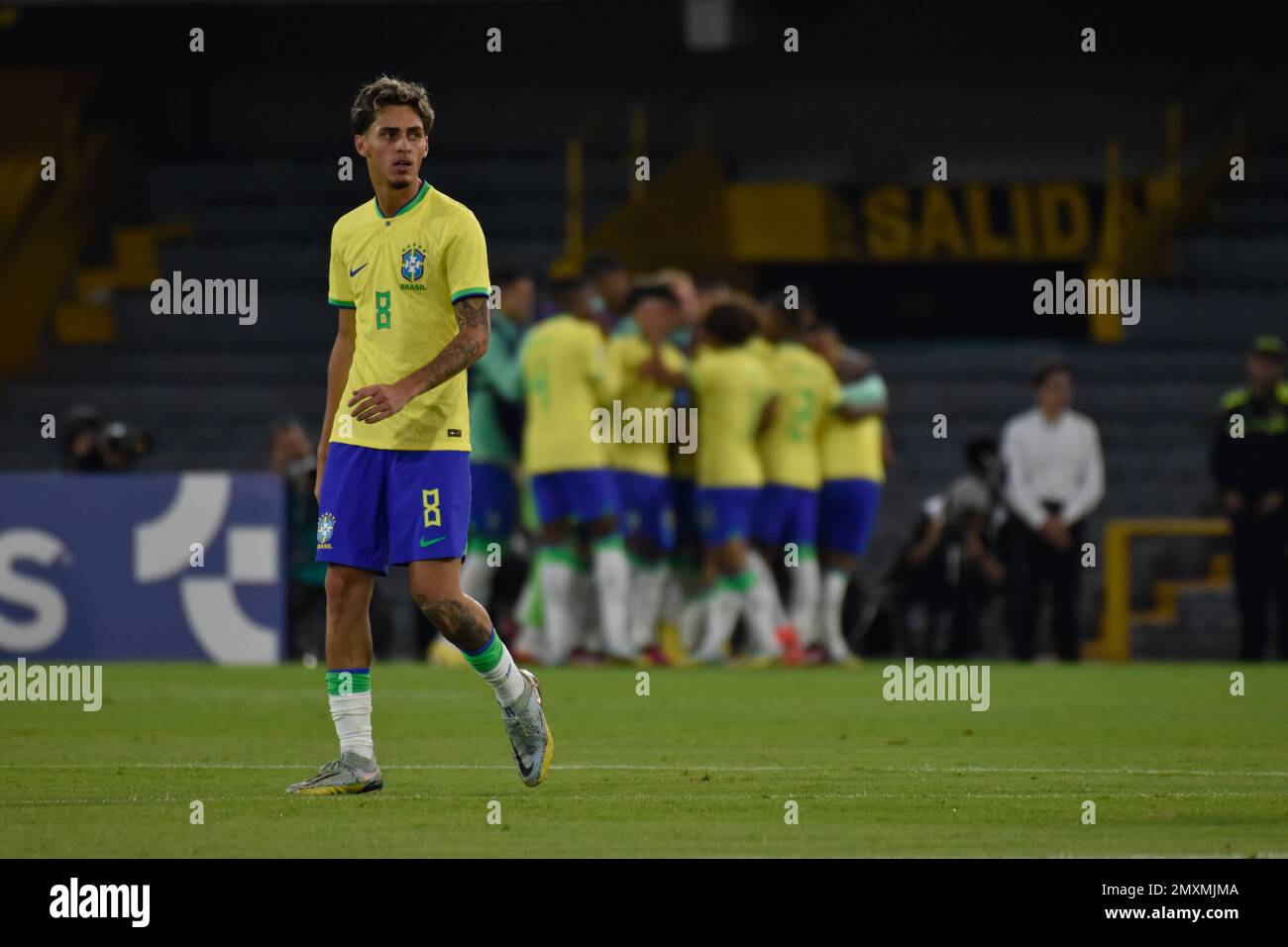 Brazil's Marlon Gomes during the CONMEBOL South American Tournament match between  Brazil and Ecuador , in Bogota, Colombia on January 31, 2023. Photo by: Cristian Bayona/Long Visual Press Stock Photo