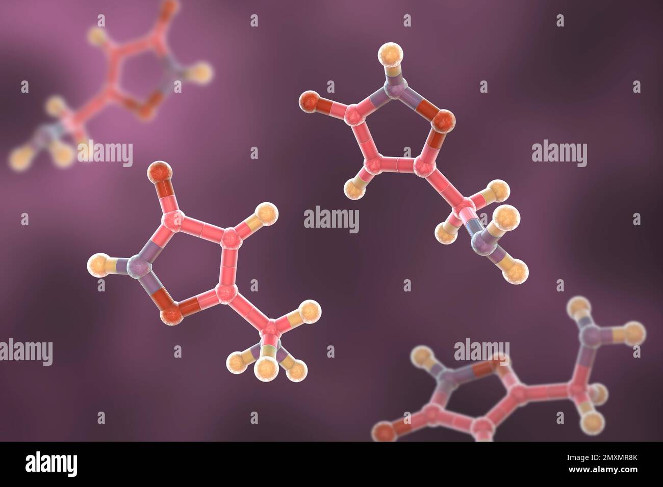 Muscimol molecule, illustration Stock Photo