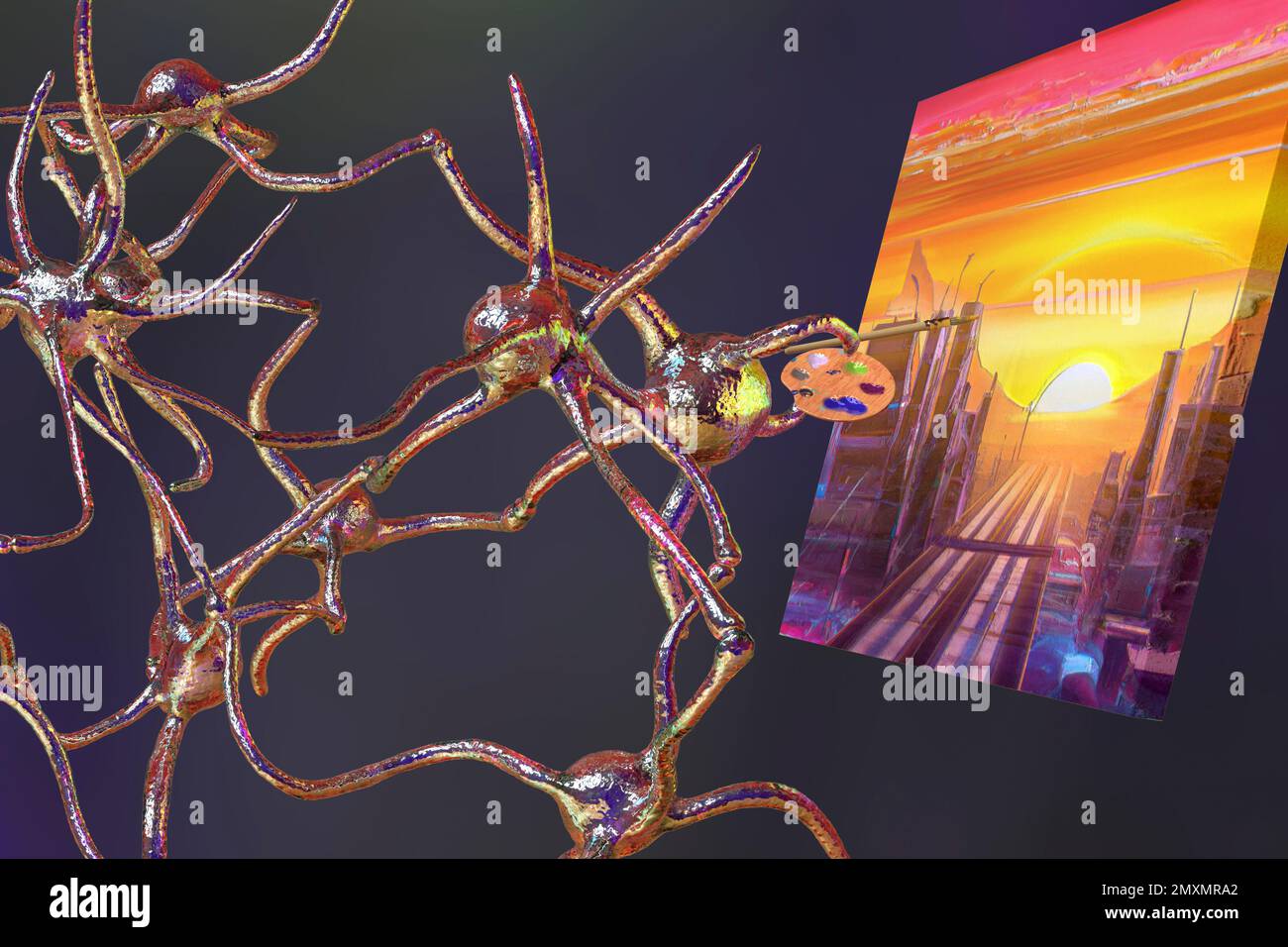 Creating art ai image generator hi-res stock photography and images - Alamy