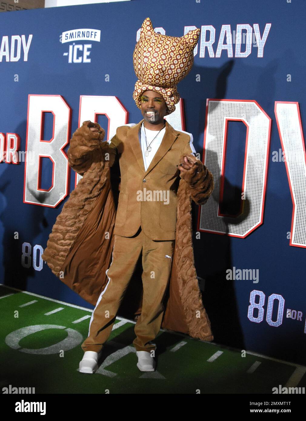 Los Angeles, California, USA 31st January 2023 Actor  Billy Porter and Football Player Tom Brady attend the Los Angeles Premiere Screening of Paramount Pictures' '80 for Brady' at Regency Village Theatre on January 31, 2023 in Los Angeles, California, USA. Photo by Barry King/Alamy Stock Photo Stock Photo