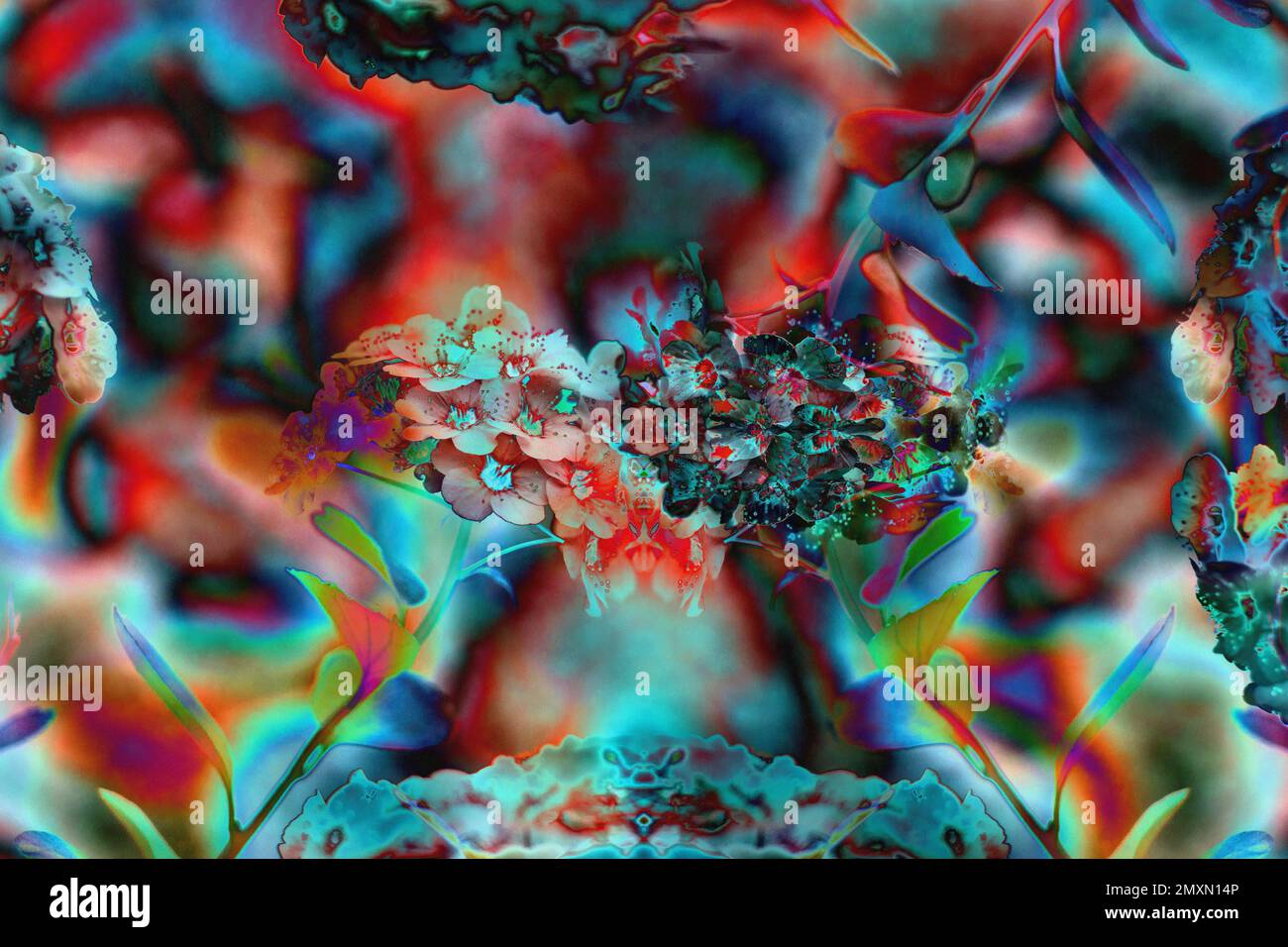 Oil painting abstract flower in hi-res stock photography and images - Alamy