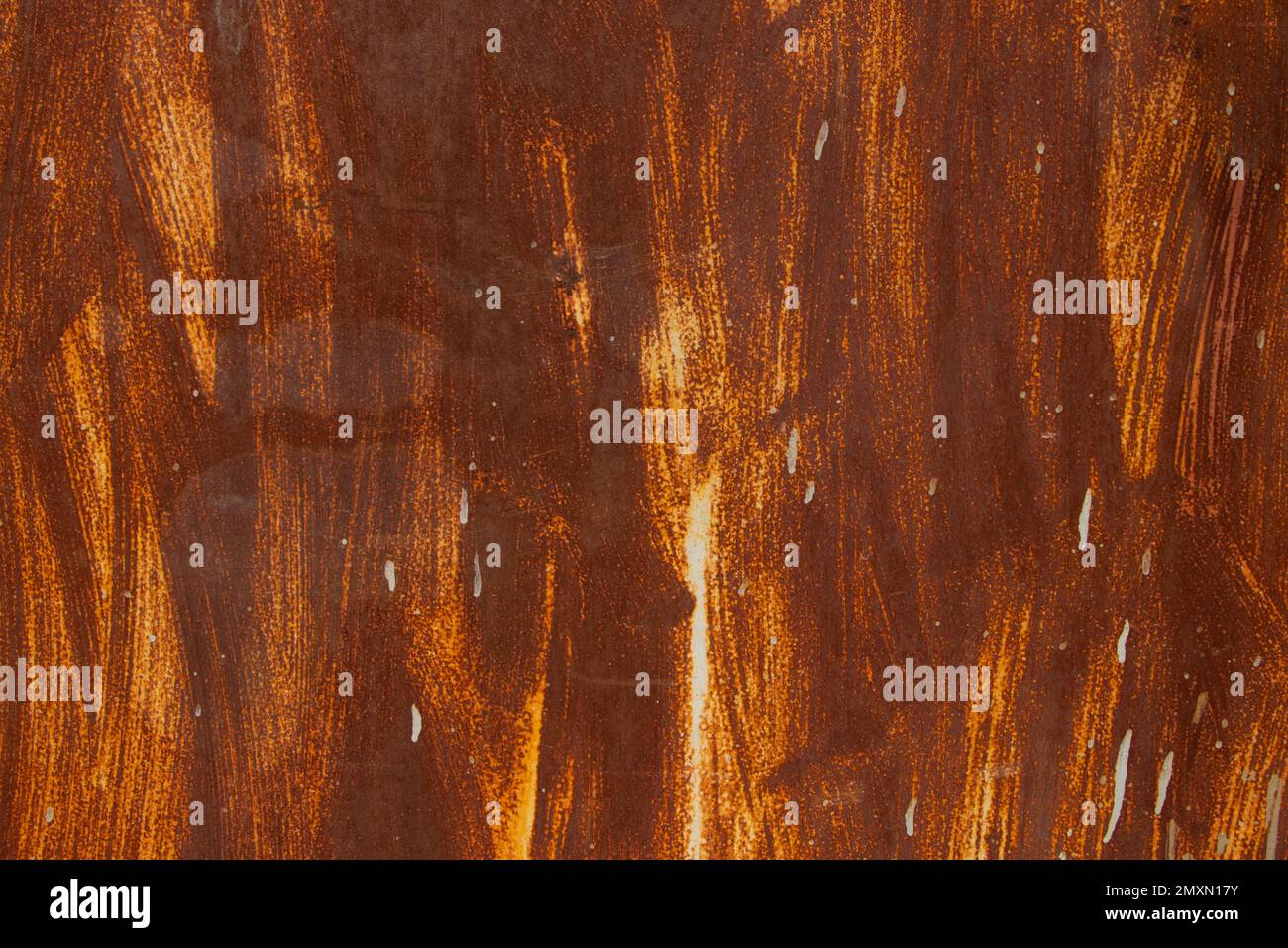 rusty background of iron doors on the street, rust closeup Stock Photo