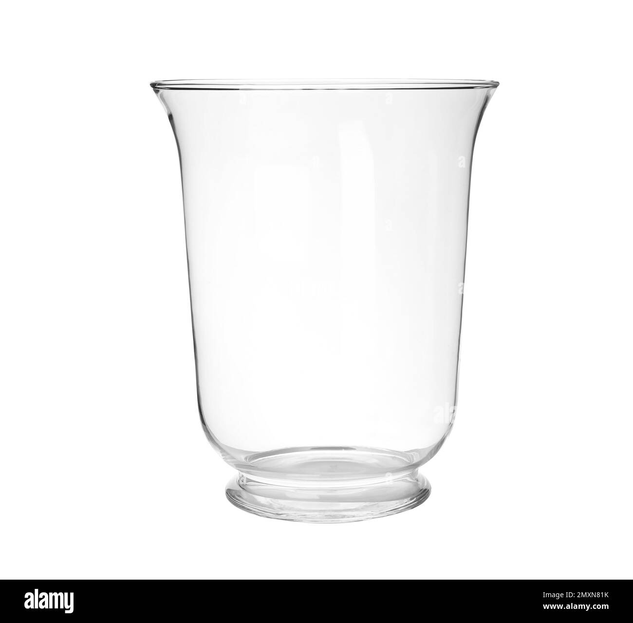 Stylish empty glass vase isolated on white Stock Photo Alamy