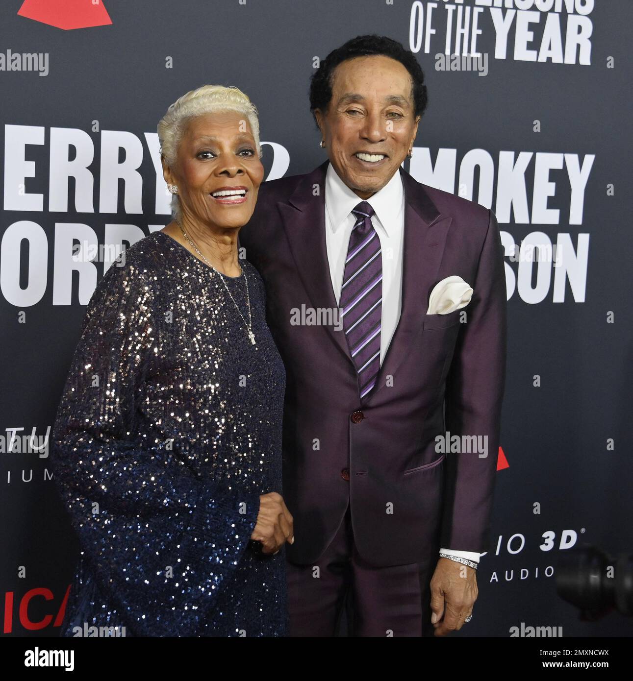 Los Angeles, USA. 03rd Feb, 2023. Dionne Warwick and Smokey Robinson attend the MusiCares Persons of the Year gala at the Los Angeles Convention Center on Los Angeles on Friday, February 3, 2023. Photo by Jim Ruymen/UPI Credit: UPI/Alamy Live News Stock Photo