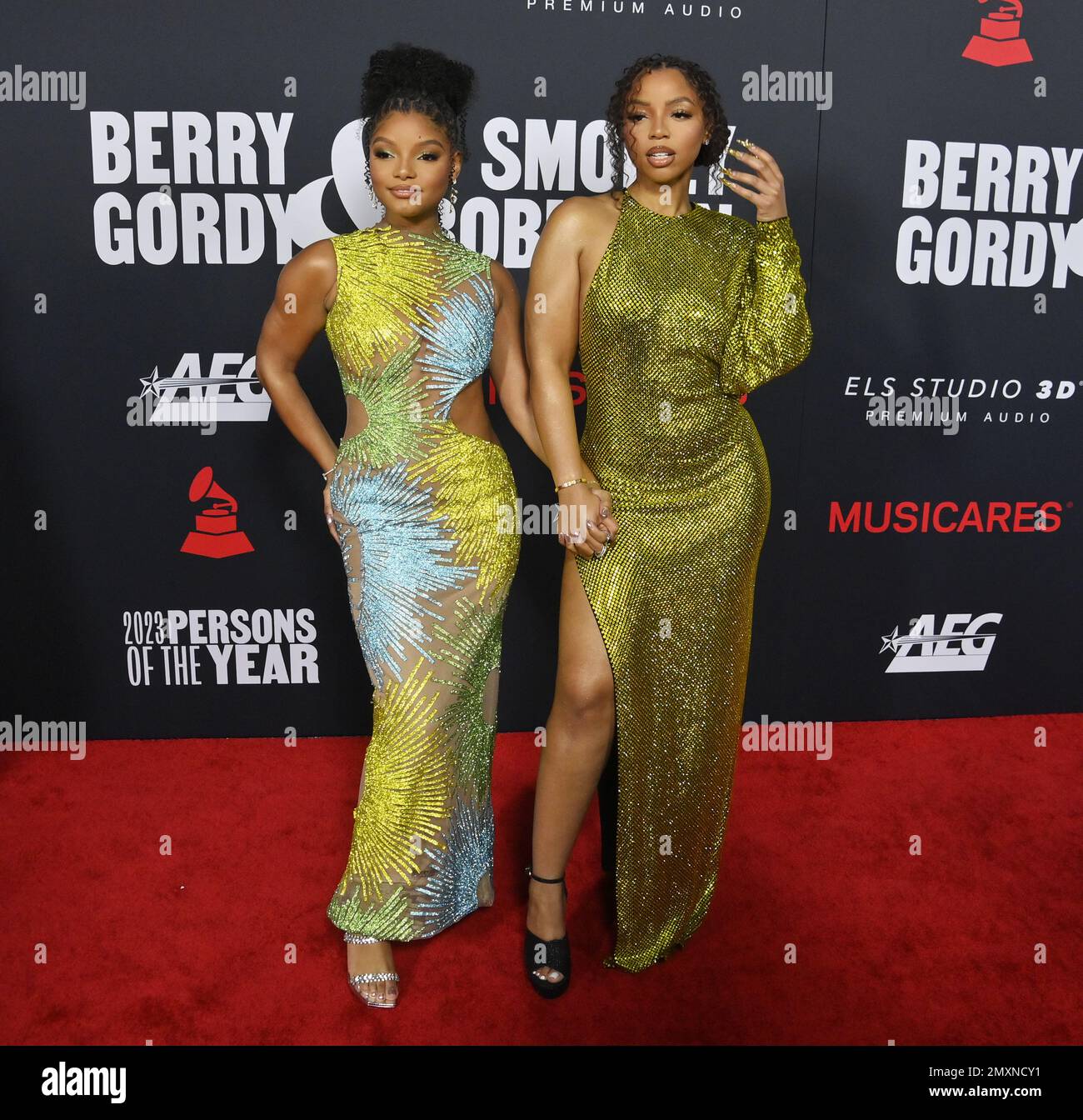 Los Angeles, USA. 03rd Feb, 2023. Halle Bailey (L) and Chloe attend the MusiCares Persons of the Year gala at the Los Angeles Convention Center on Los Angeles on Friday, February 3, 2023. Photo by Jim Ruymen/UPI Credit: UPI/Alamy Live News Stock Photo