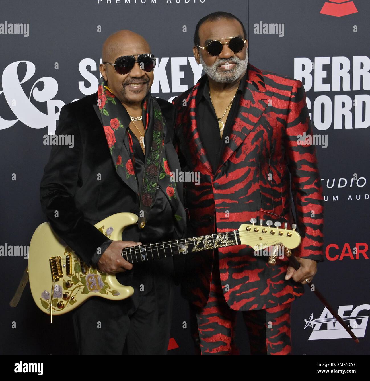 Los Angeles, USA. 03rd Feb, 2023. Ernest Isley and Ronald Isley of The Isley Brothers attend the MusiCares Persons of the Year gala at the Los Angeles Convention Center on Los Angeles on Friday, February 3, 2023. Photo by Jim Ruymen/UPI Credit: UPI/Alamy Live News Stock Photo