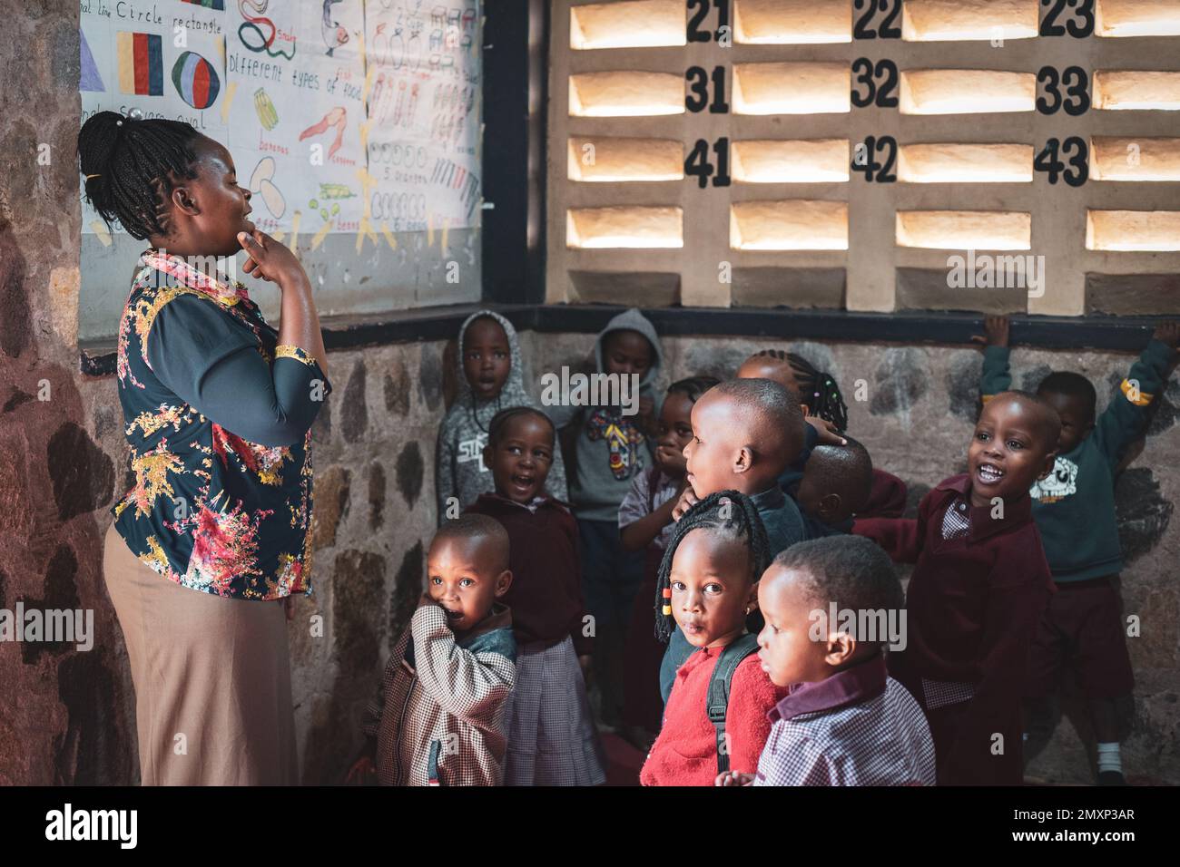 Children in preschool. Rural school in Tanzania, Africa Stock Photo Alamy