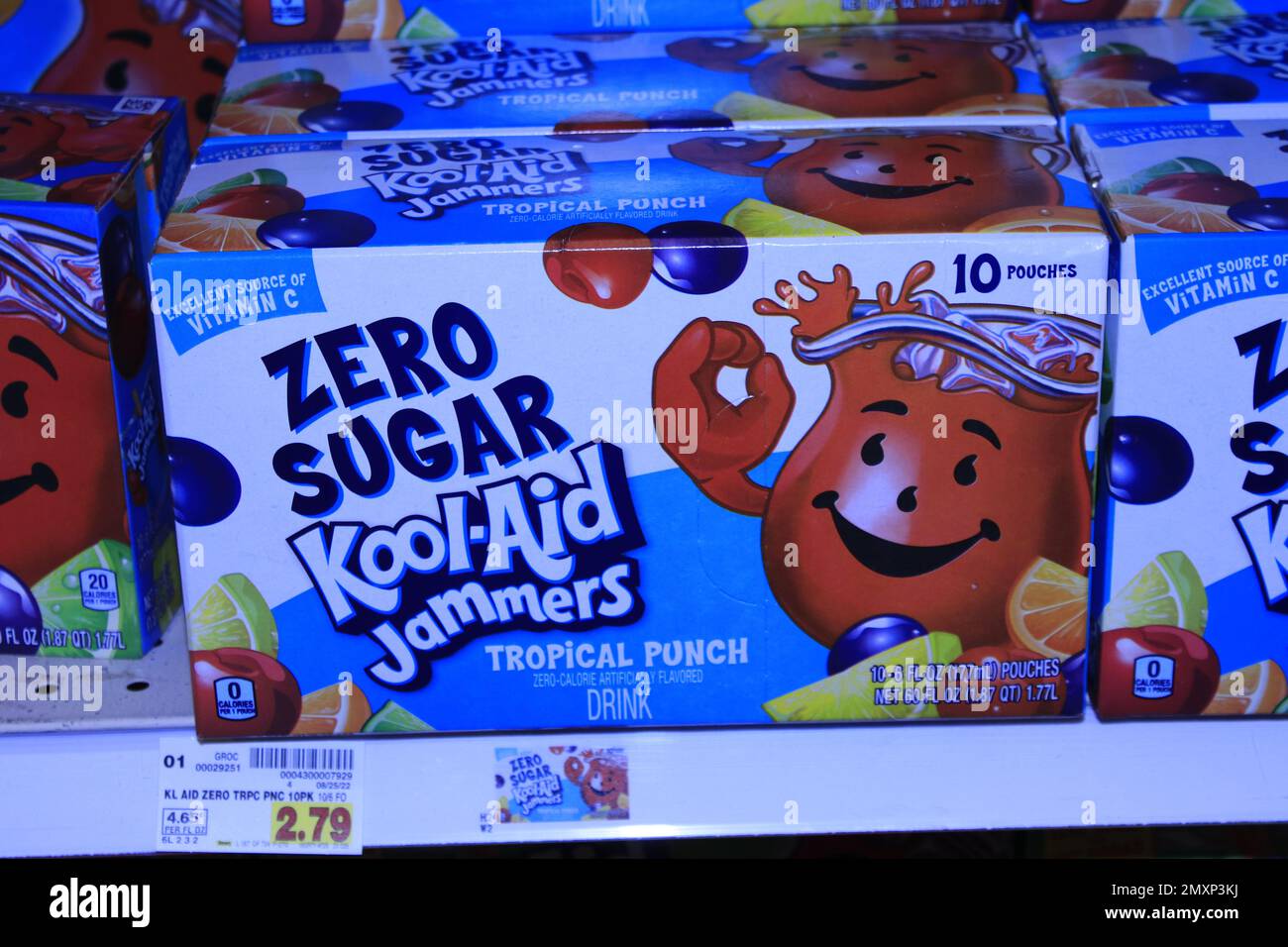 ZERO SUGAR Tropical Punch KOOLAID Jammers on a shelf Stock Photo Alamy