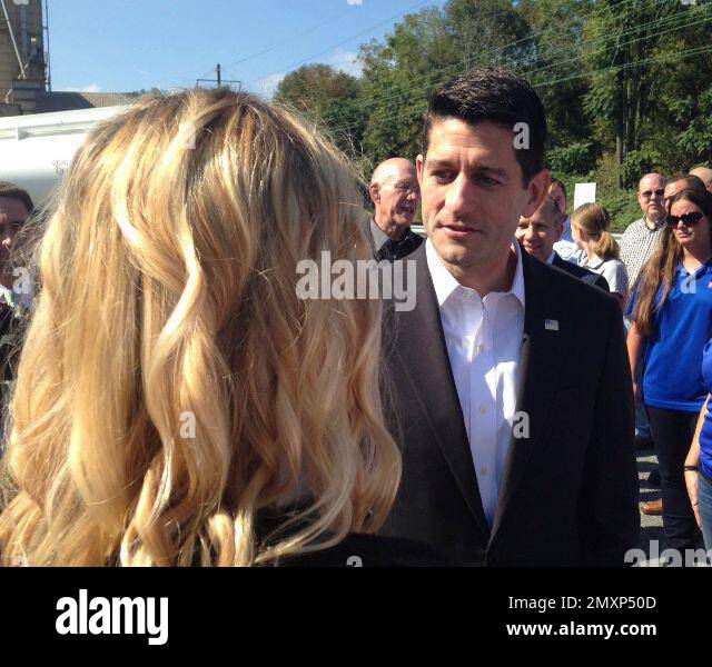 House Speaker Paul Ryan of Ws. meets with workers at Wenger Feeds, an animal feed producer in