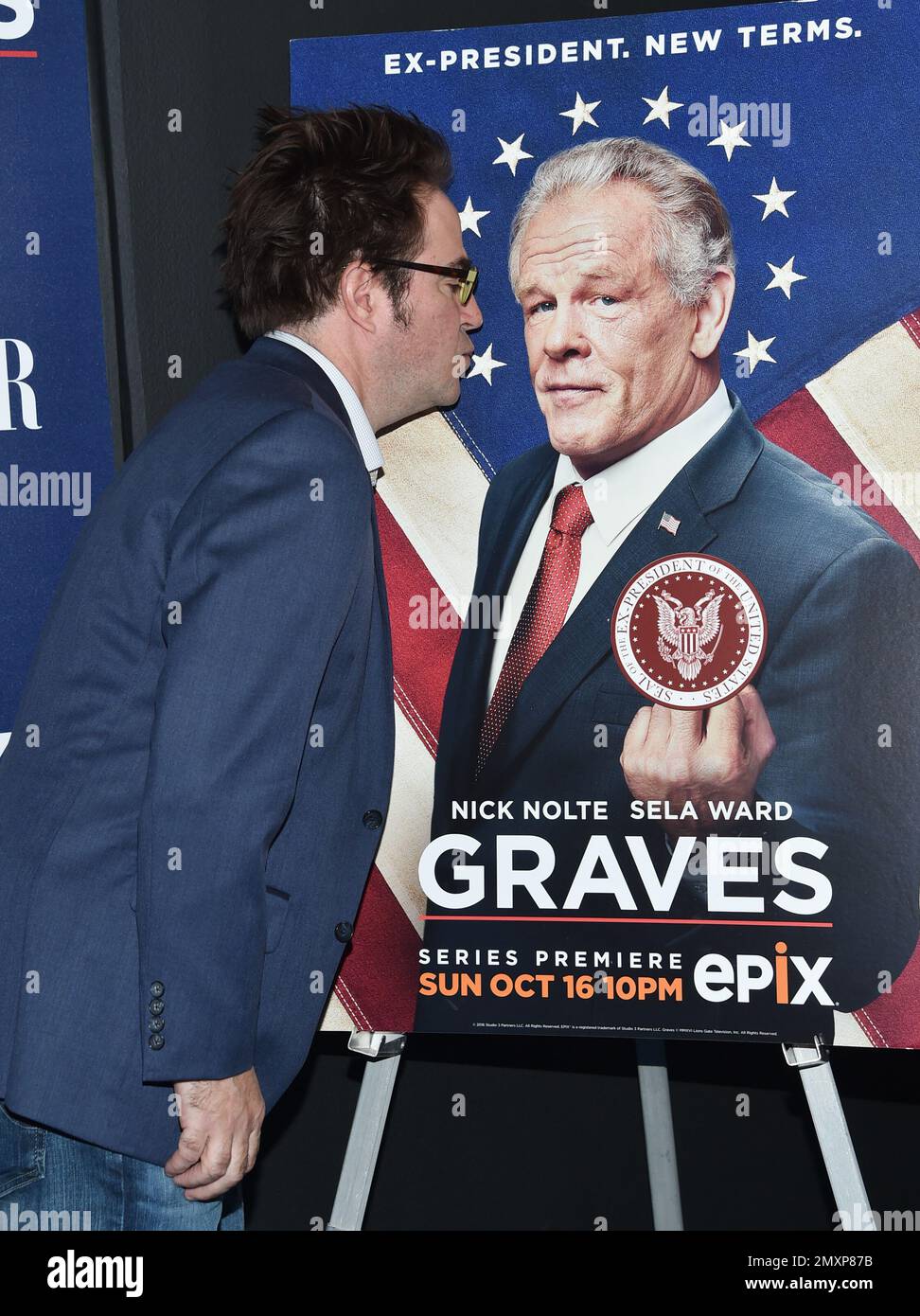 Actor Roger Bart attends the premiere of the EPIX Original Series