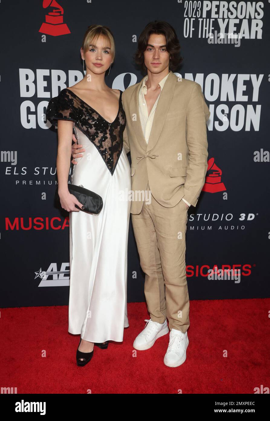 Los Angeles, USA. 03rd Feb, 2023. Emma Brooks McAllister, Zack Lugo, at 2023 MusiCares Persons Of The Year Honoring Berry Gordy And Smokey Robinson at Los Angeles Convention Center in Los Angeles, CA, USA on February 3, 2022. Photo by Fati Sadou/ABACAPRESS.COM Credit: Abaca Press/Alamy Live News Stock Photo