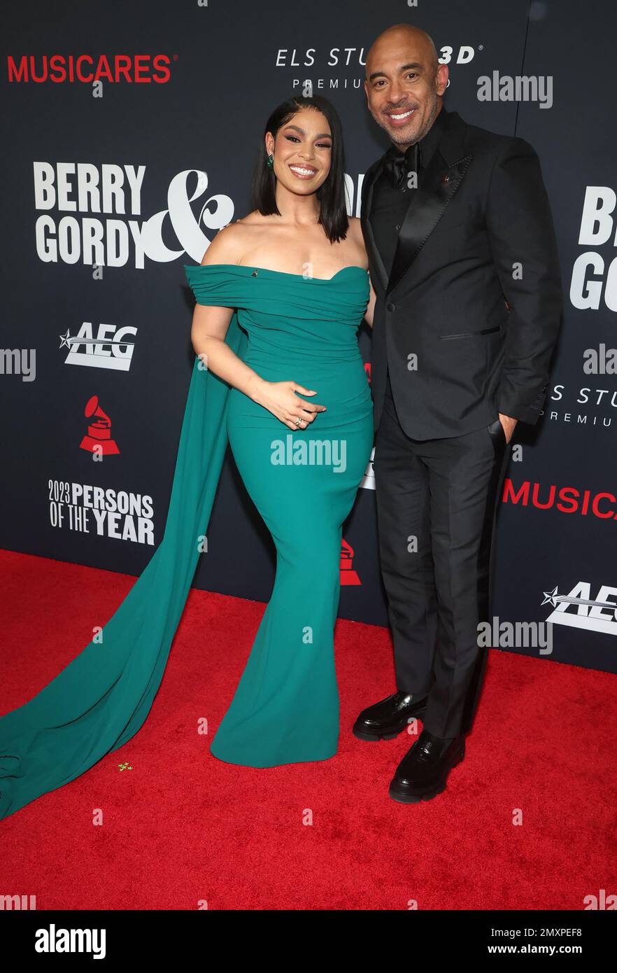 Los Angeles, USA. 03rd Feb, 2023. Jordin Sparks, Harvey Mason jr., at 2023 MusiCares Persons Of The Year Honoring Berry Gordy And Smokey Robinson at Los Angeles Convention Center in Los Angeles, CA, USA on February 3, 2022. Photo by Fati Sadou/ABACAPRESS.COM Credit: Abaca Press/Alamy Live News Stock Photo