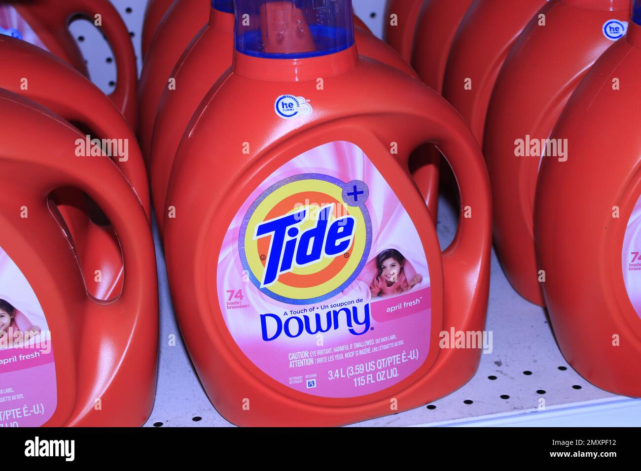 Tide Liquid Laundry Detergent with Touch of Downy, April Fresh, 74