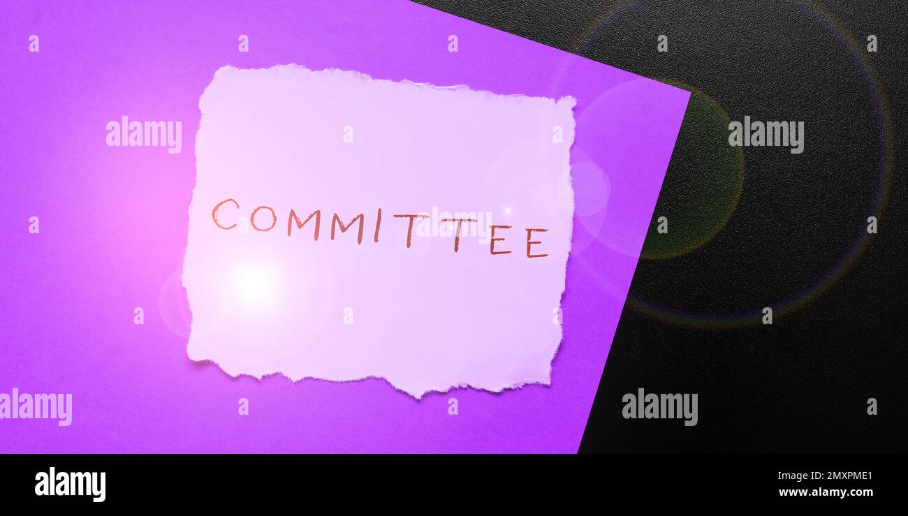 Handwriting text Committee. Business overview Group of people appointed ...