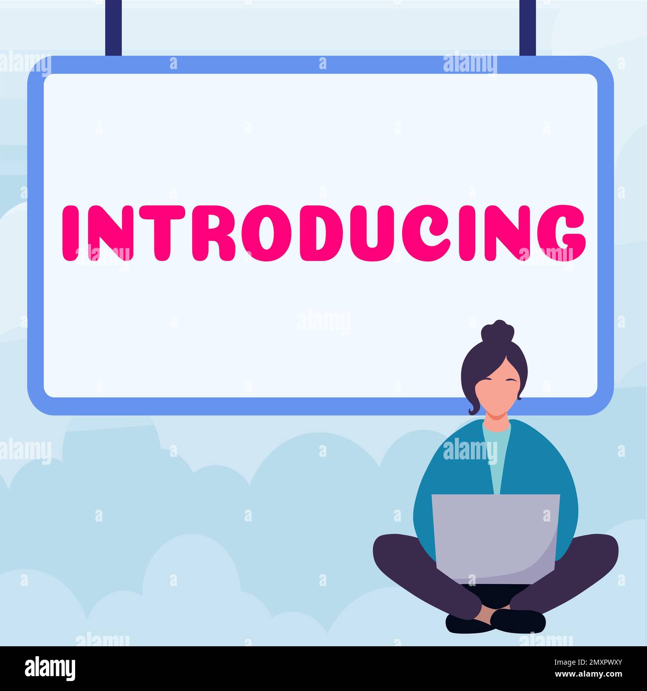 Hand writing sign Introducing. Conceptual photo Presenting a topic or ...