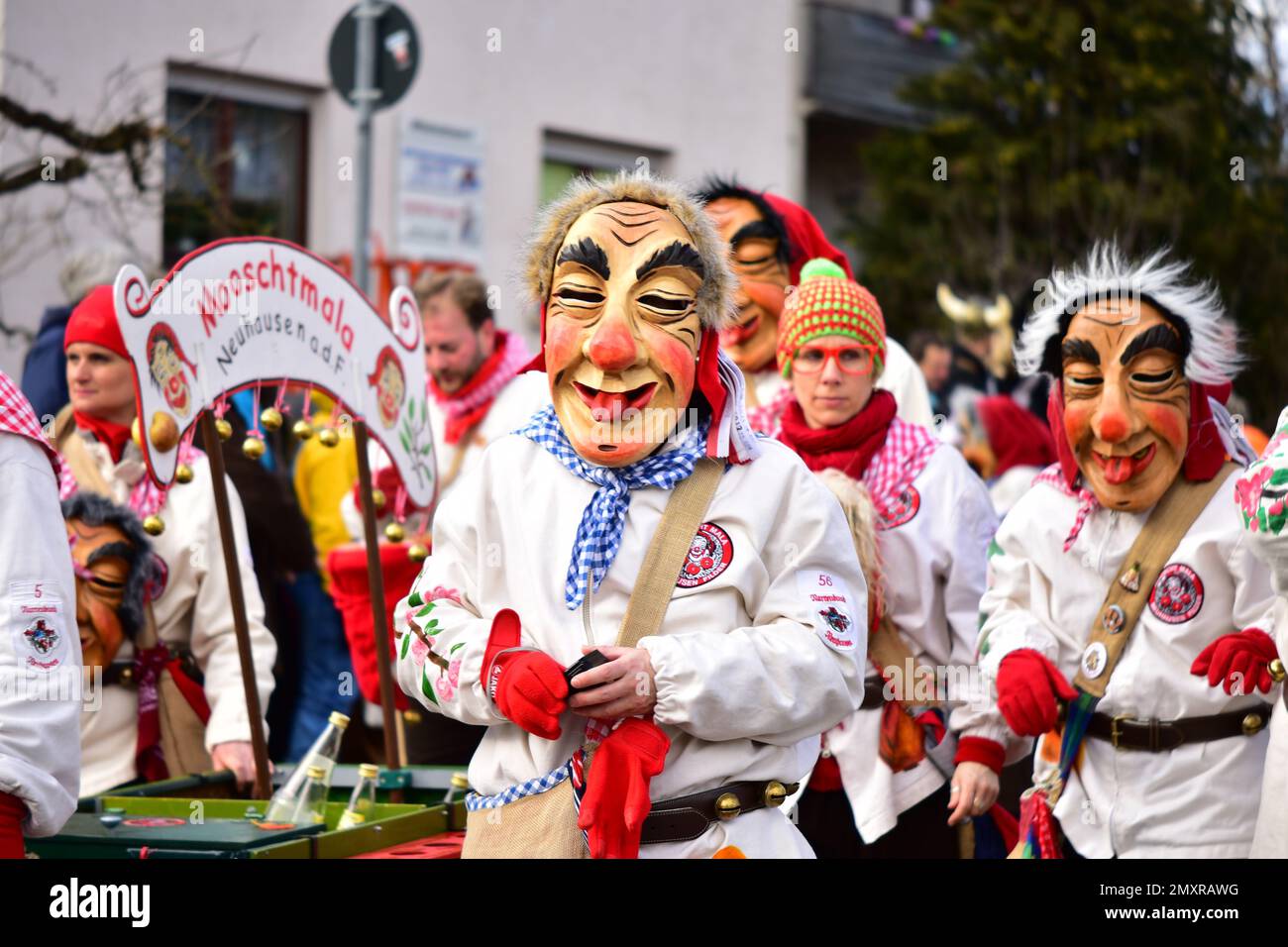 The people dressed in unique costumes for the Fasnet Carnival Parade in ...