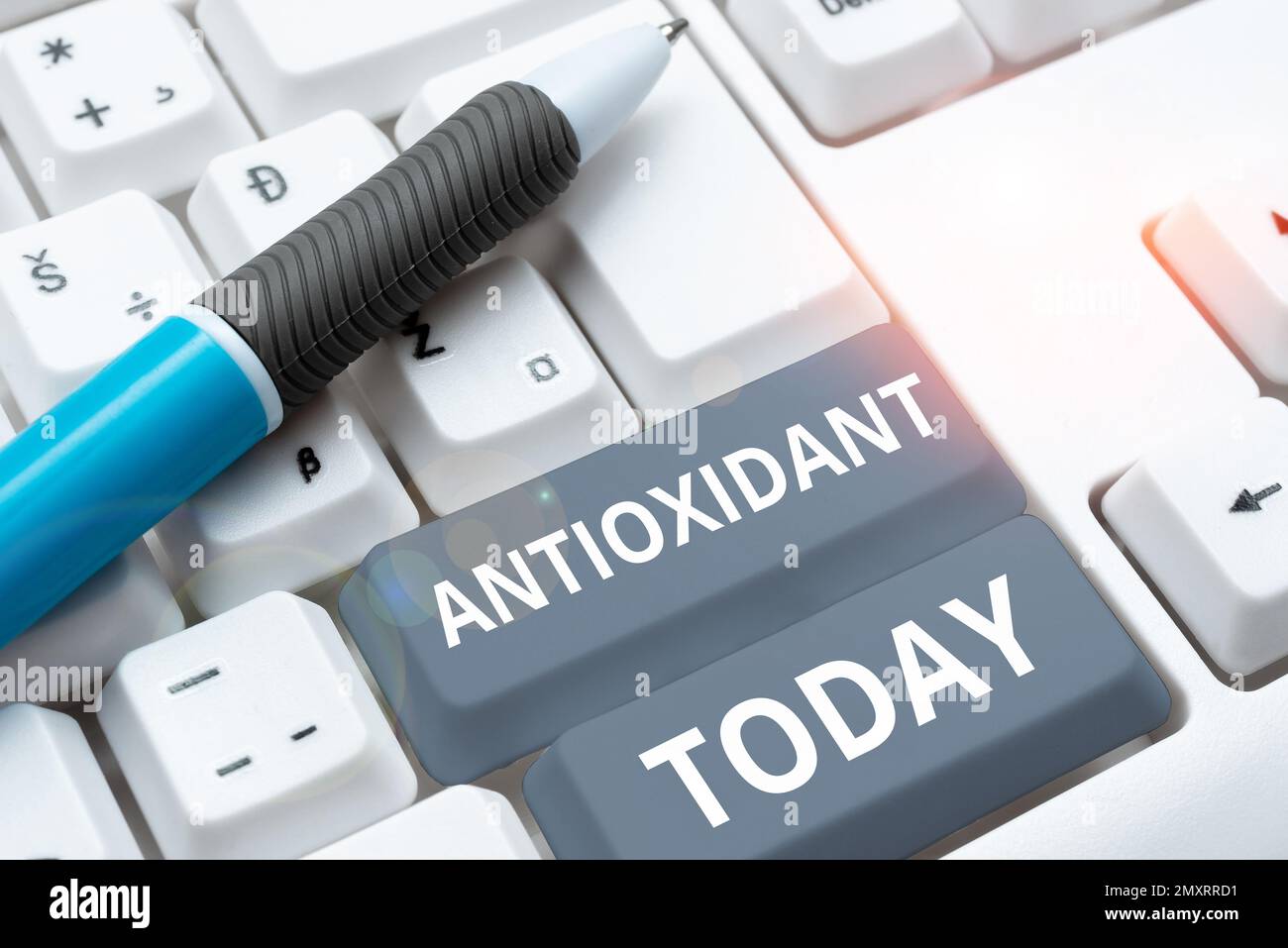 Text sign showing Antioxidant, Word Written on a substance that inhibits oxidation or reactions