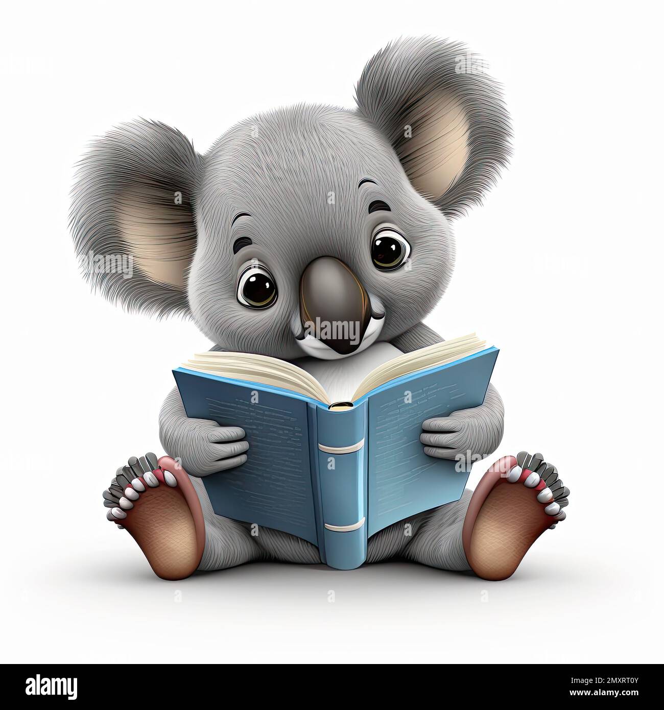 Cartoon animal read book hi-res stock photography and images - Alamy