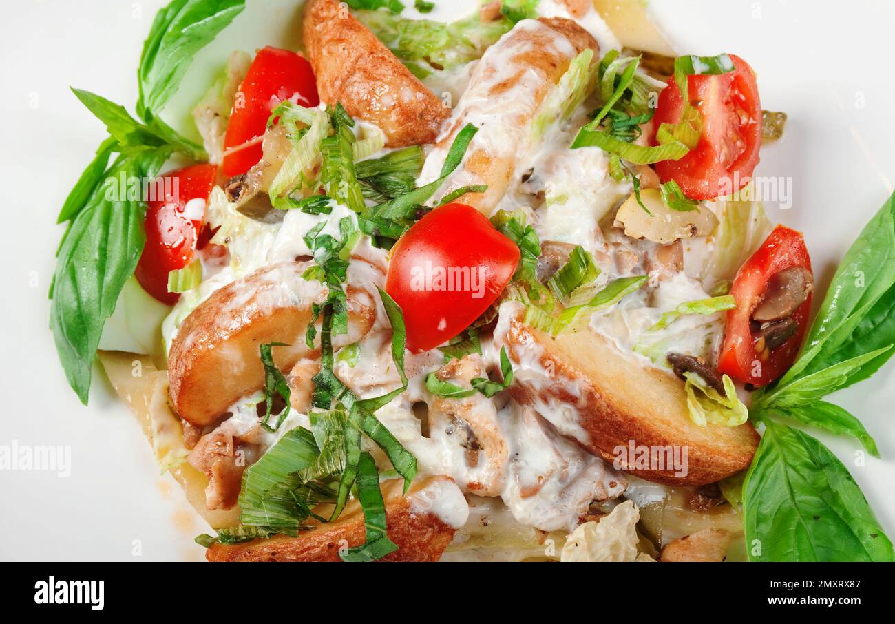 Insalata Estiva di patate-  Italian salad Stock Photo