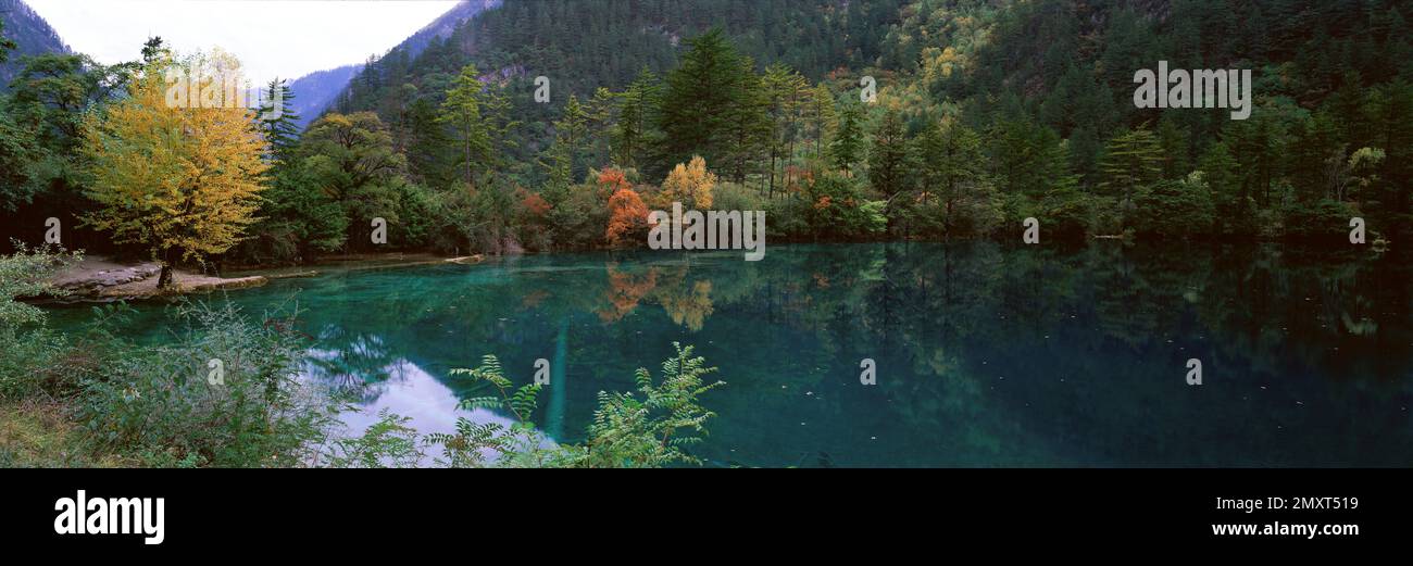 Jiuzhaigou in sichuan province Stock Photo