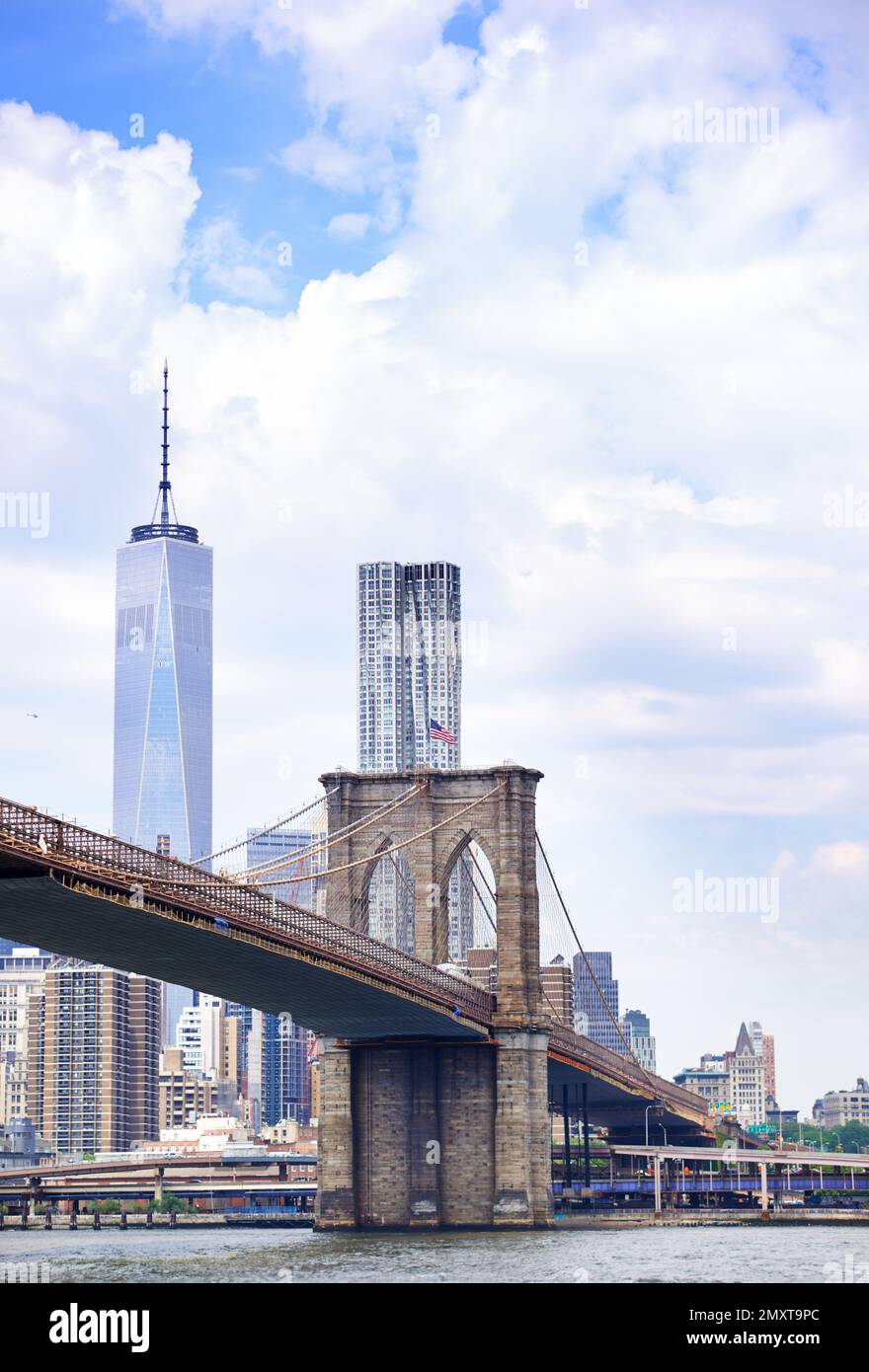 Civil engineering at its best. large suspension bridge over a river in