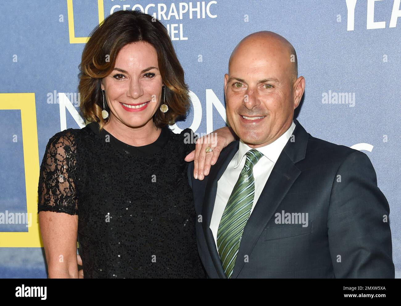 LuAnn de Lesseps and fiancé Thomas D'Agostino attend the premiere of