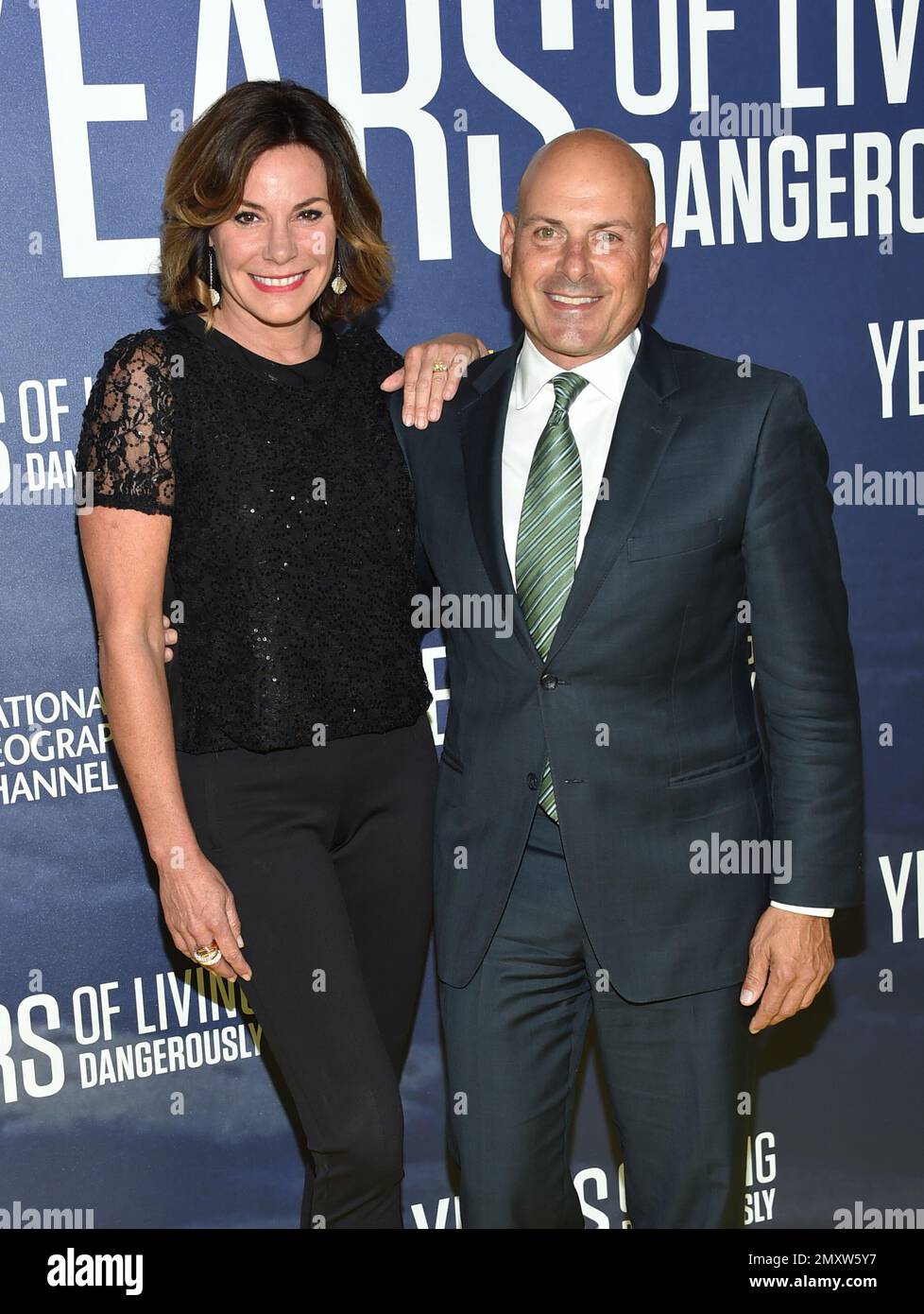 LuAnn de Lesseps and fiancé Thomas D'Agostino attend the premiere of