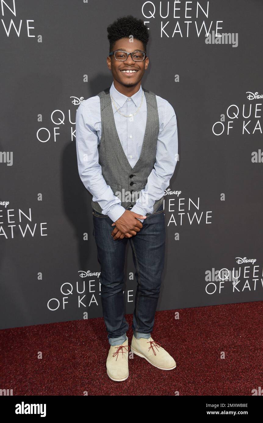 Kamil McFadden attends the LA Premiere of "Queen of Katwe" held at the