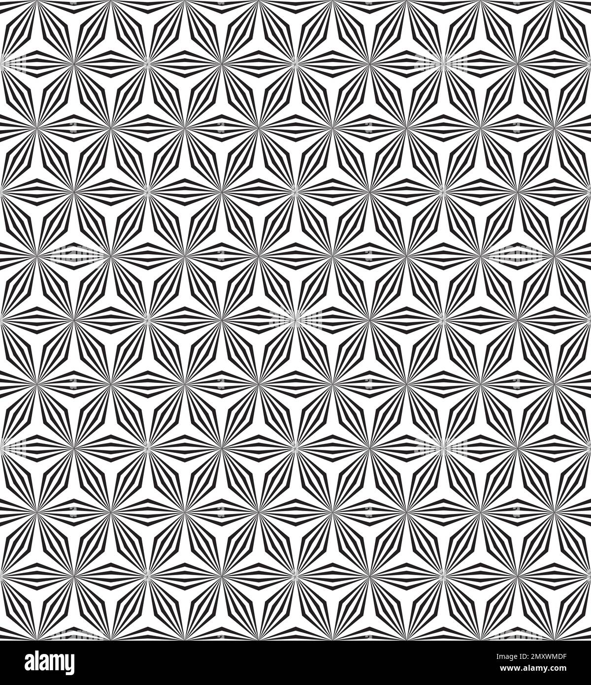 Seamless black - white geometric pattern vector illustration Stock ...