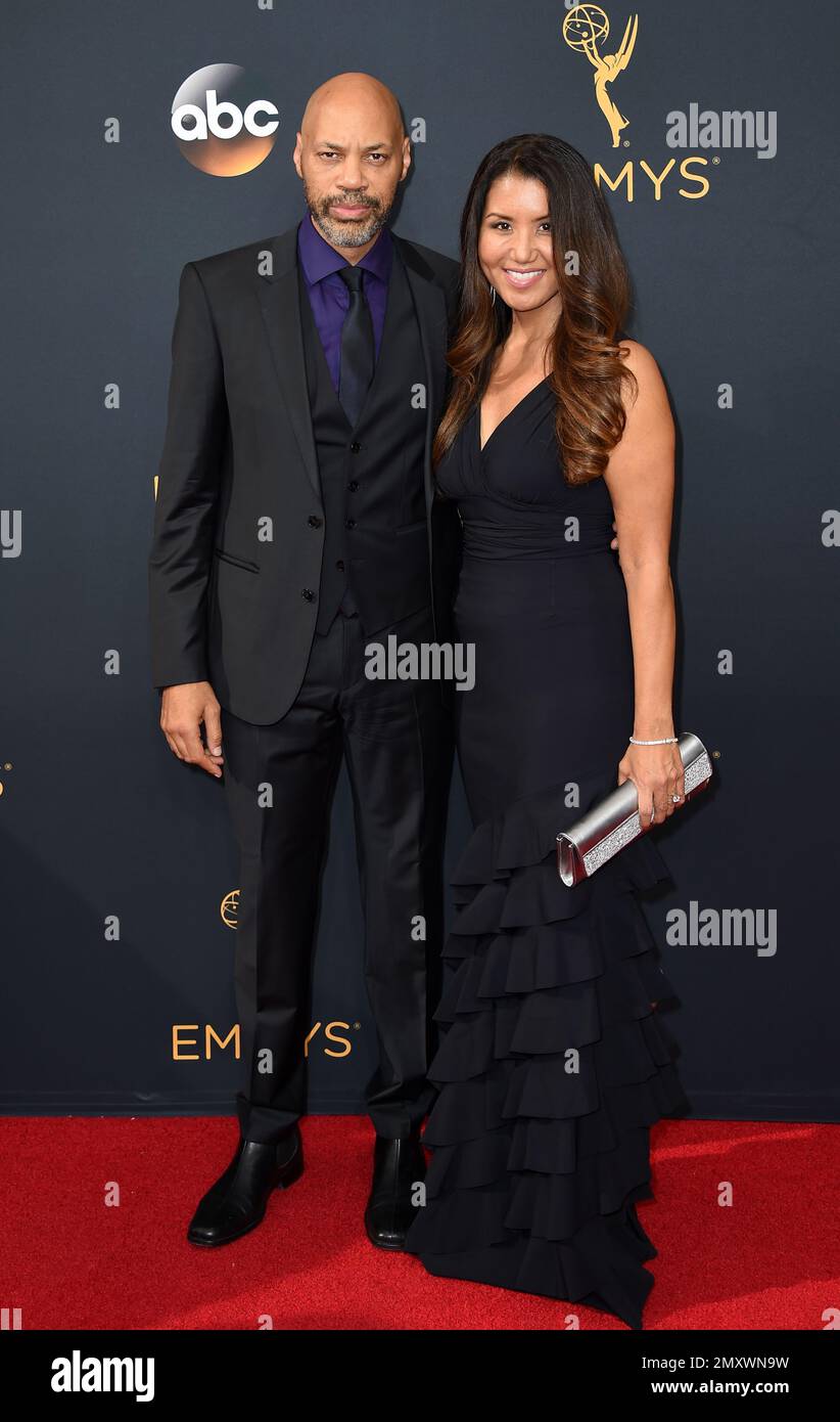 John Ridley, left, and Gayle Ridley arrive at the 68th Primetime Emmy ...