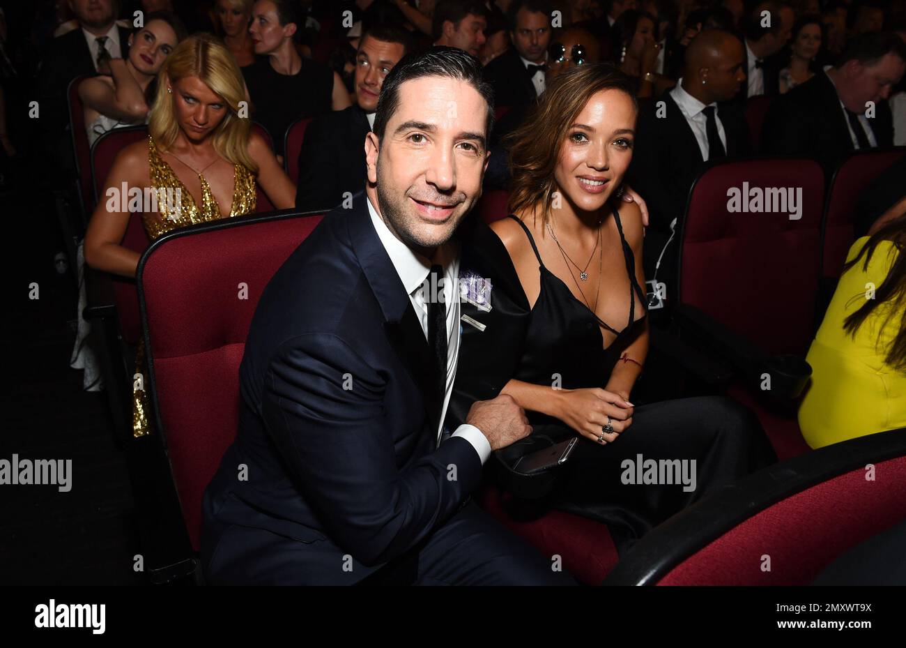 EXCLUSIVE David Schwimmer, left, and Zoe Buckman appear in the