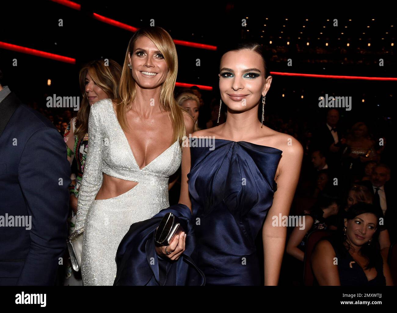 Exclusive Models Heidi Klum Left And Emily Ratajkowski Pose In The Audience At The 68th