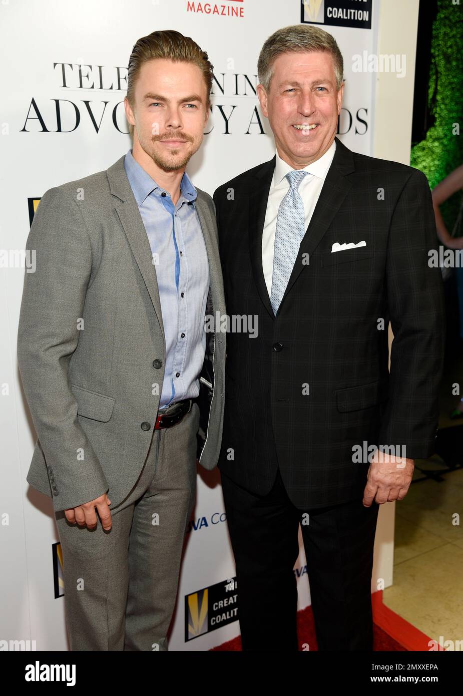 Honoree Derek Hough and his father Bruce pose together at the 2016