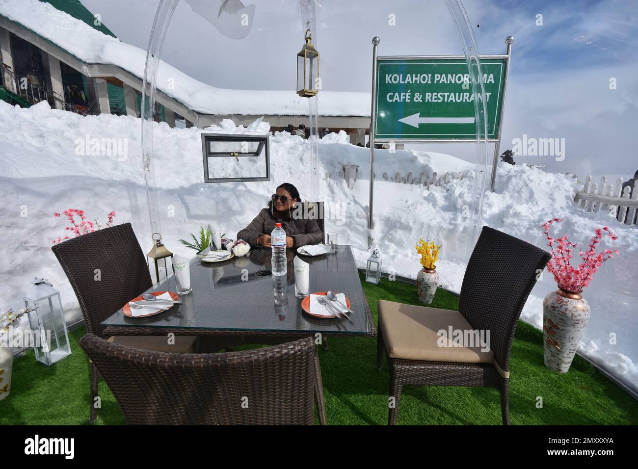 Srinagar, India. 04th Feb, 2023. Overview of Indian's first Glass Igloo