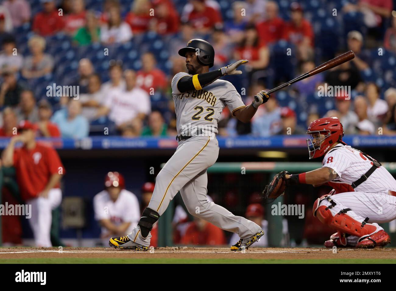 Andrew McCutchen of the Philadelphia Phillies in action against the