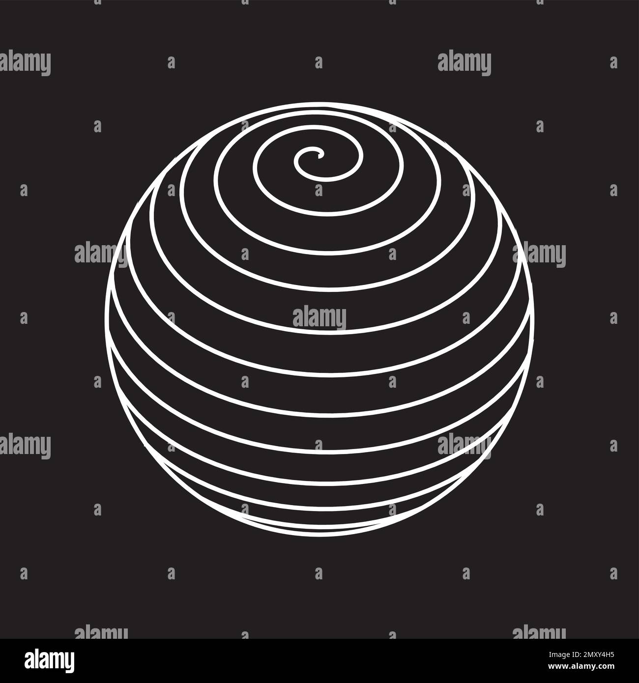 Halftone black and white sphere set isolated on white background ...