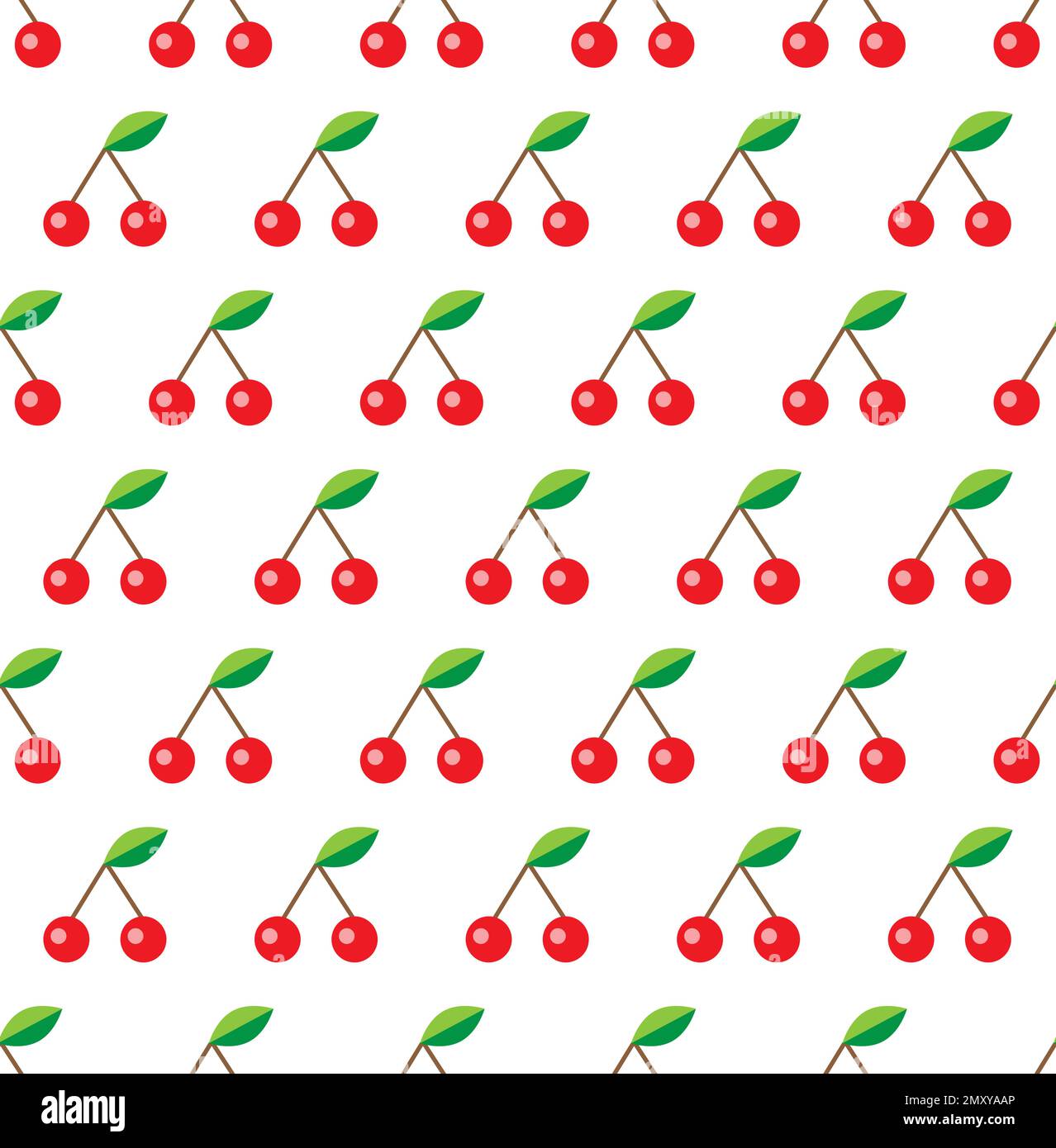 seamless pattern with cherries design illustration eps Stock Vector