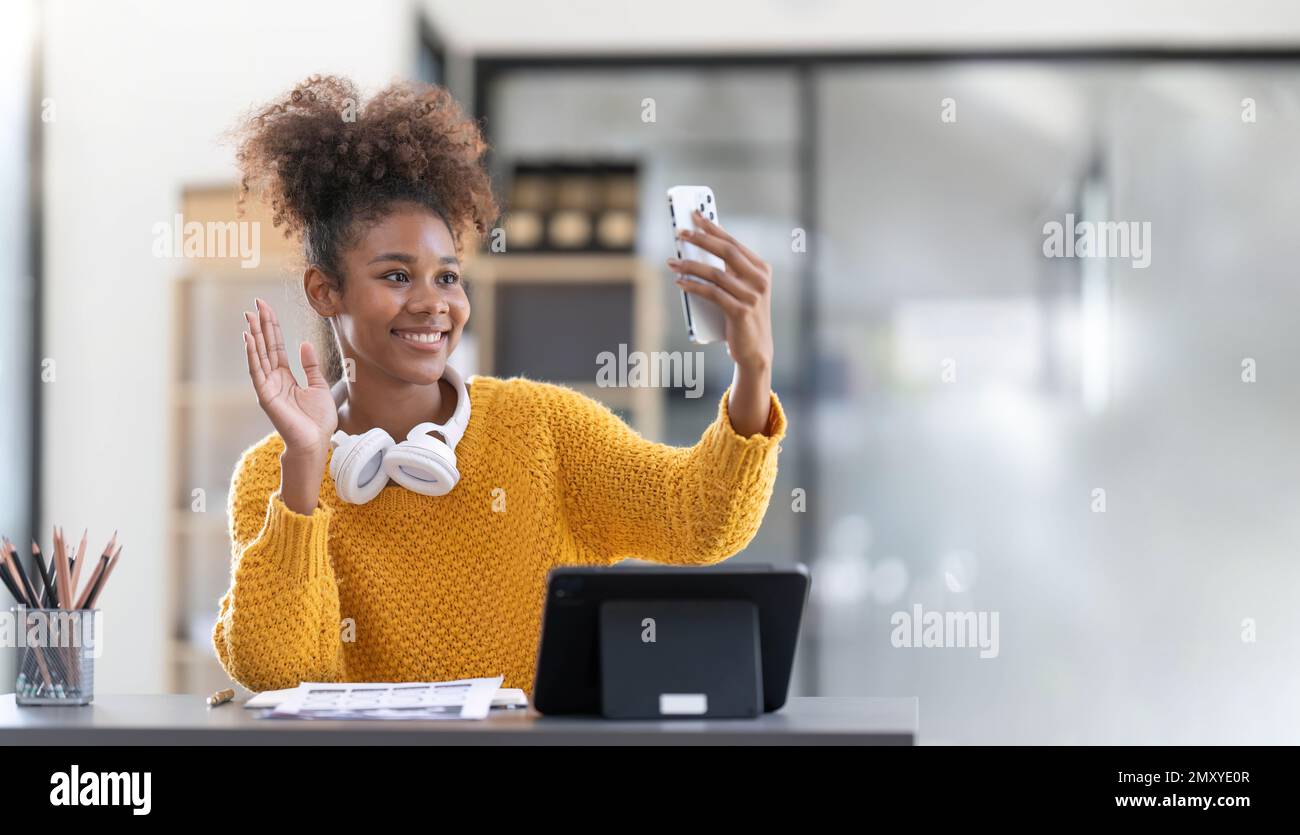 Black girl student online learning class study online video call remotely  with teacher, girl learning language online with computer laptop Stock  Photo - Alamy