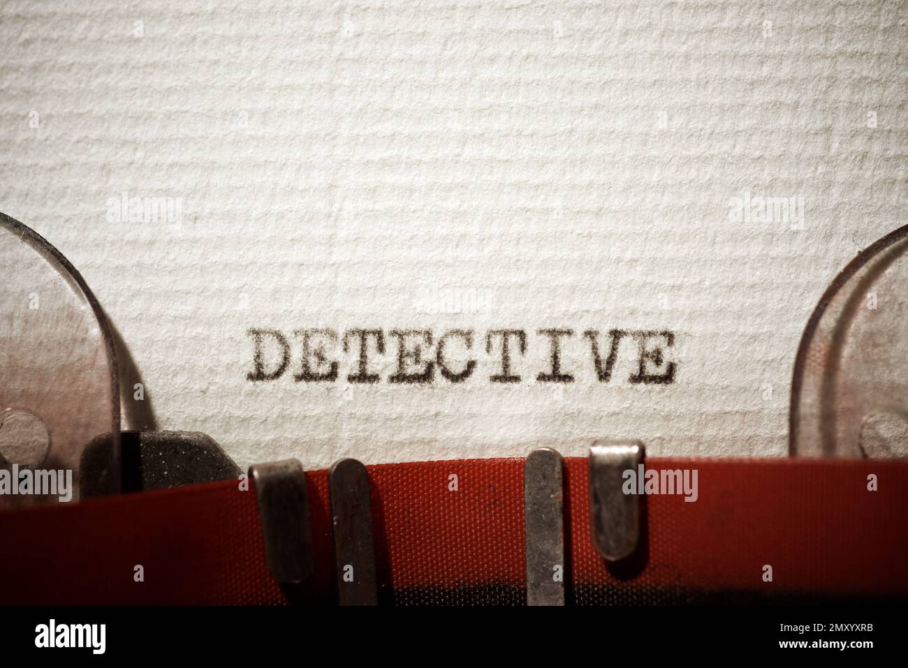 Detective Word Written With A Typewriter Stock Photo - Alamy