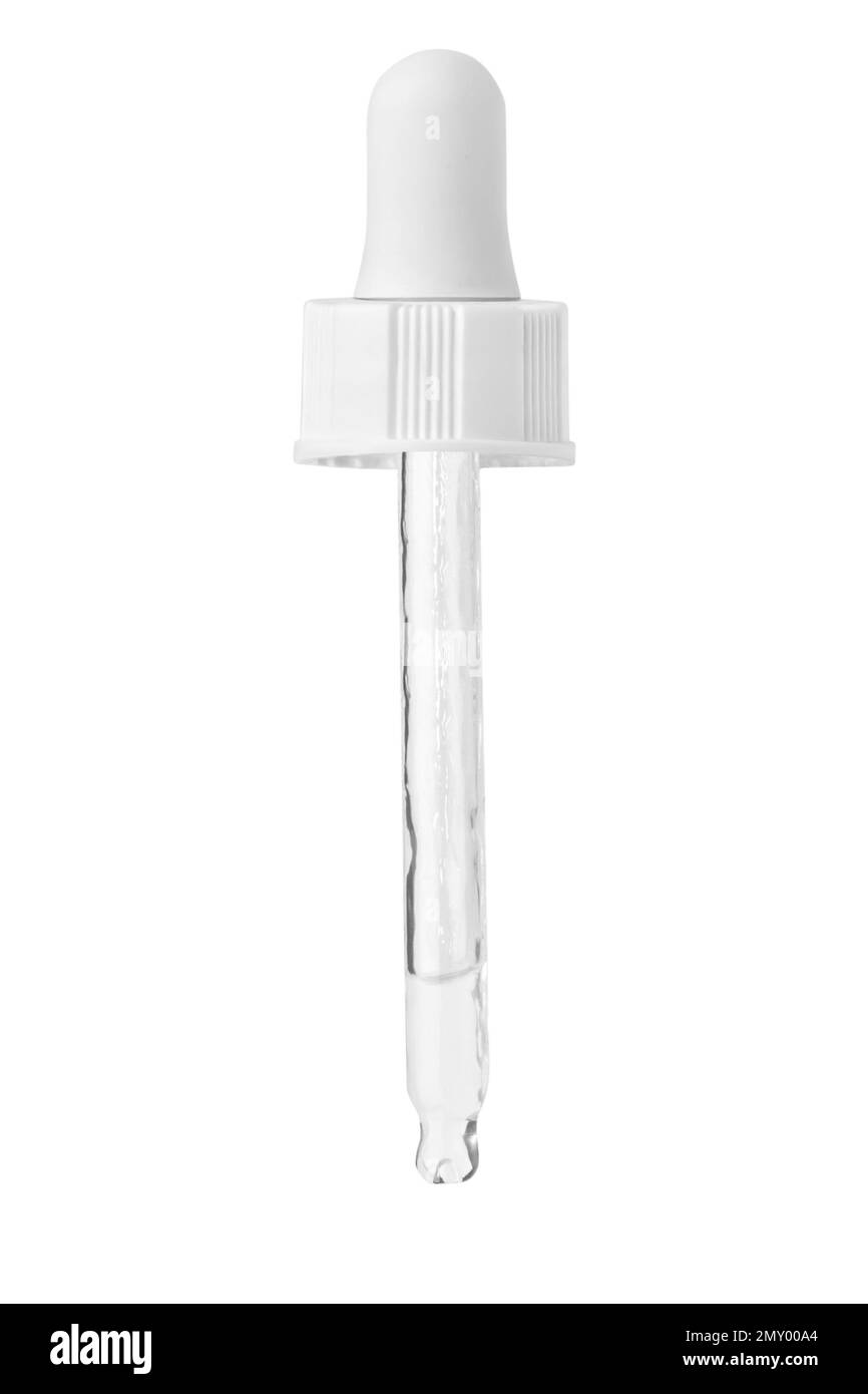 Liquid medication dripping into a glass hires stock photography and