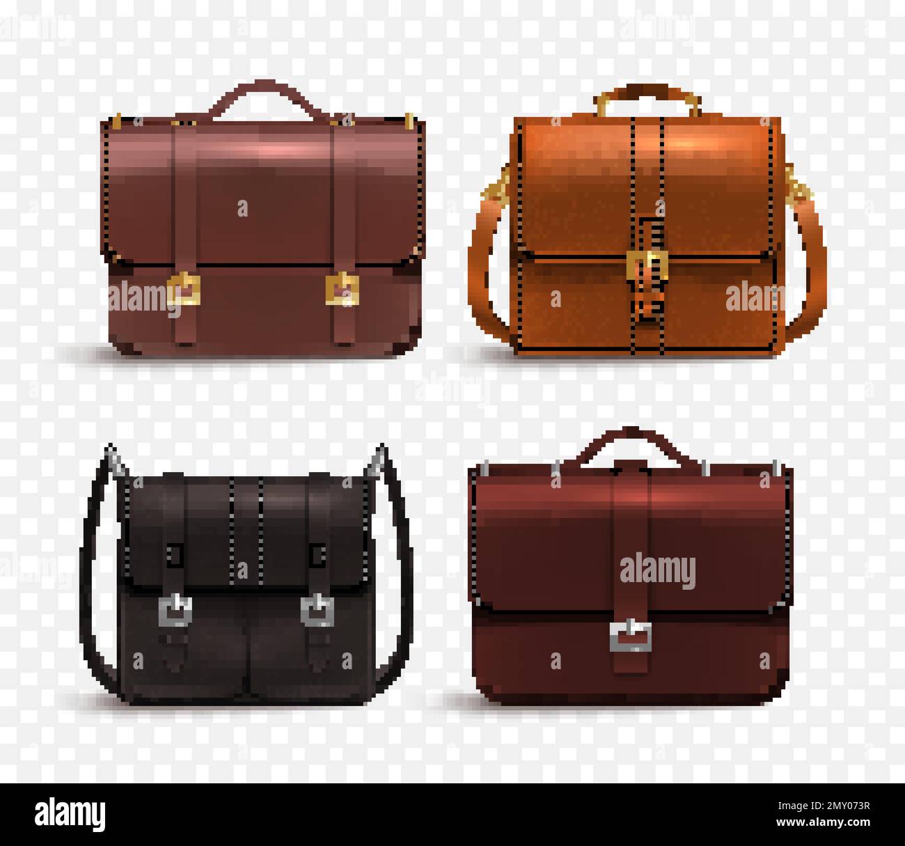 2400~Multi-Pocket Business Bag with Leather Trims